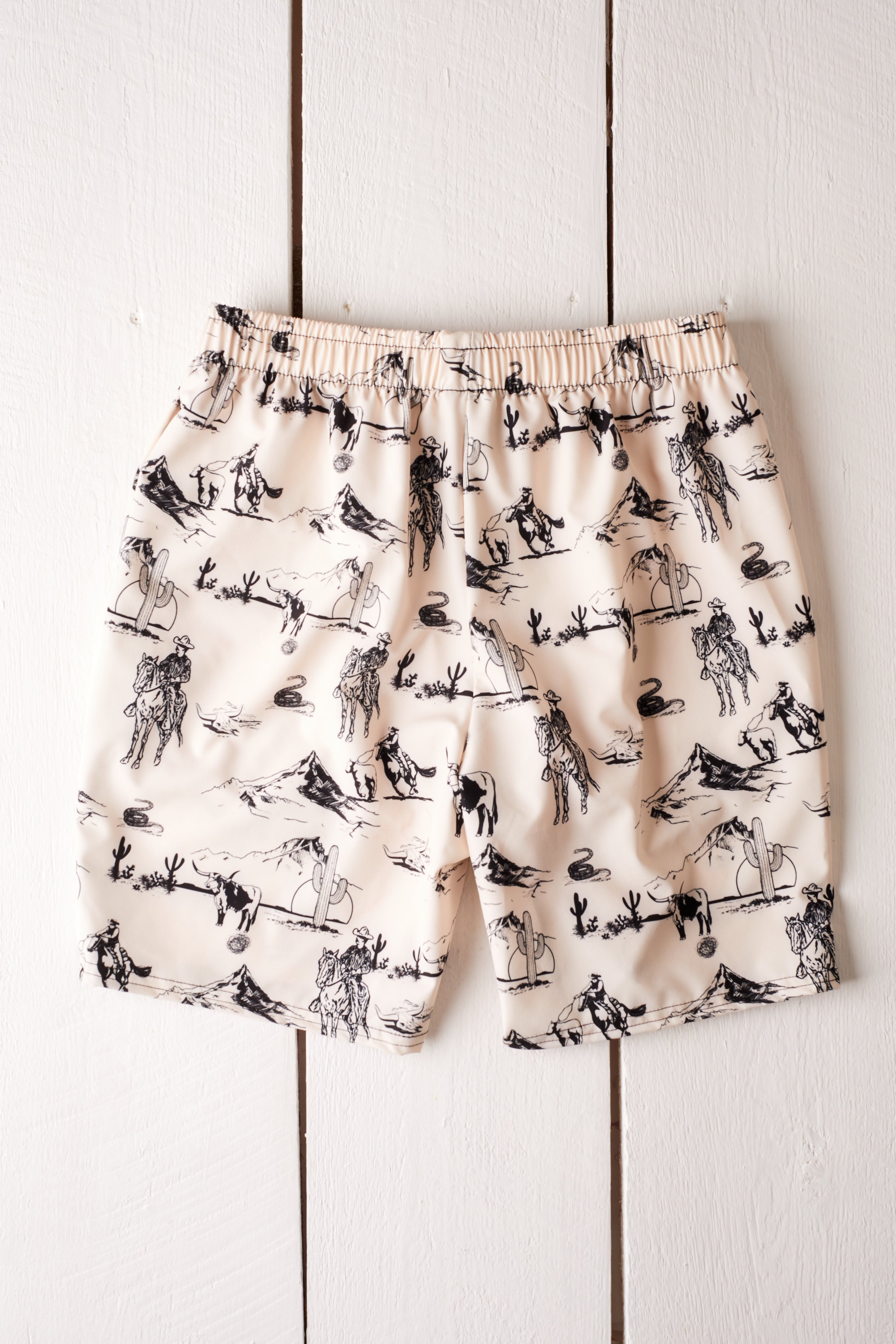 MENS COWBOY SWIM TRUNKS
