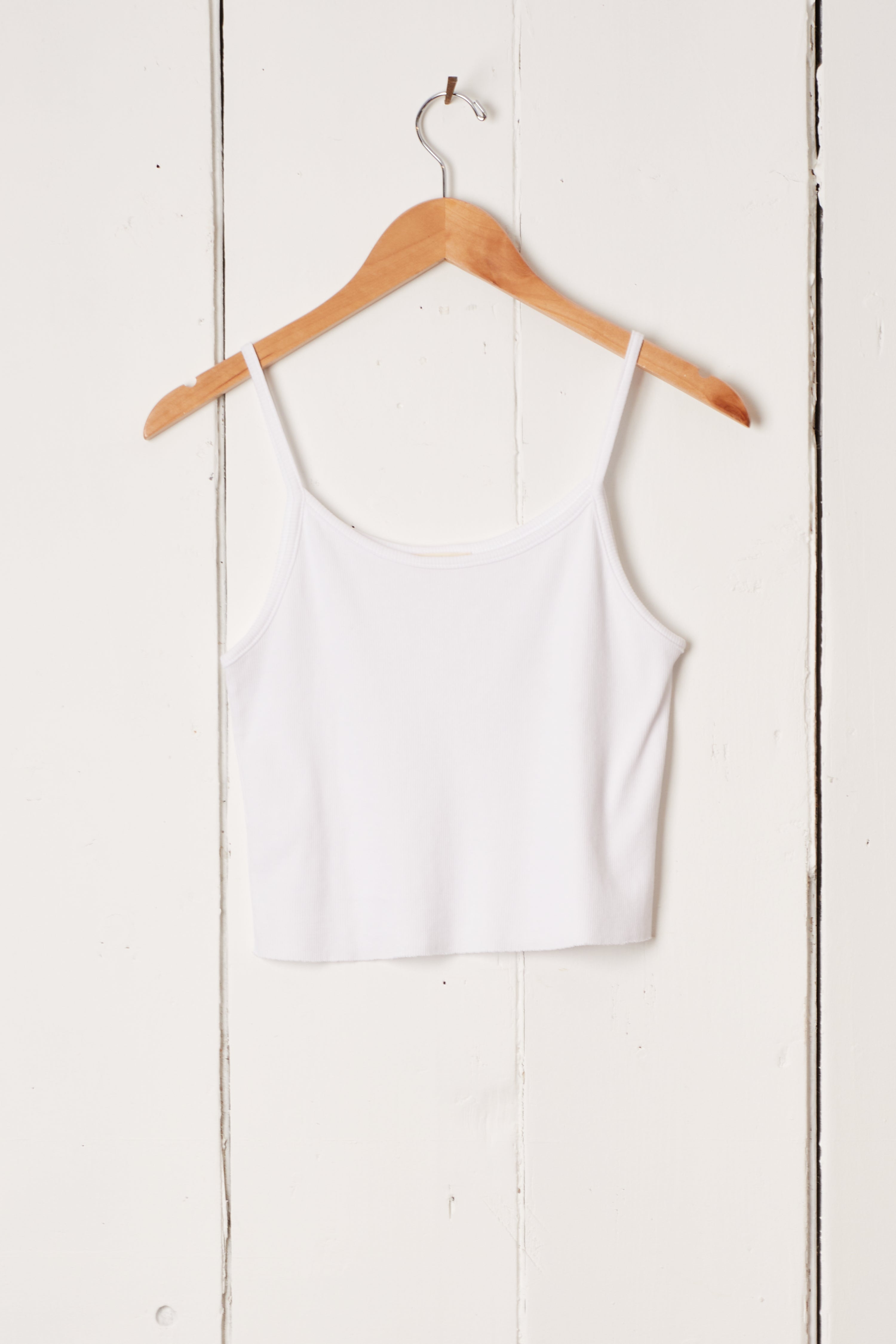 WHITE TANK CROP TOP