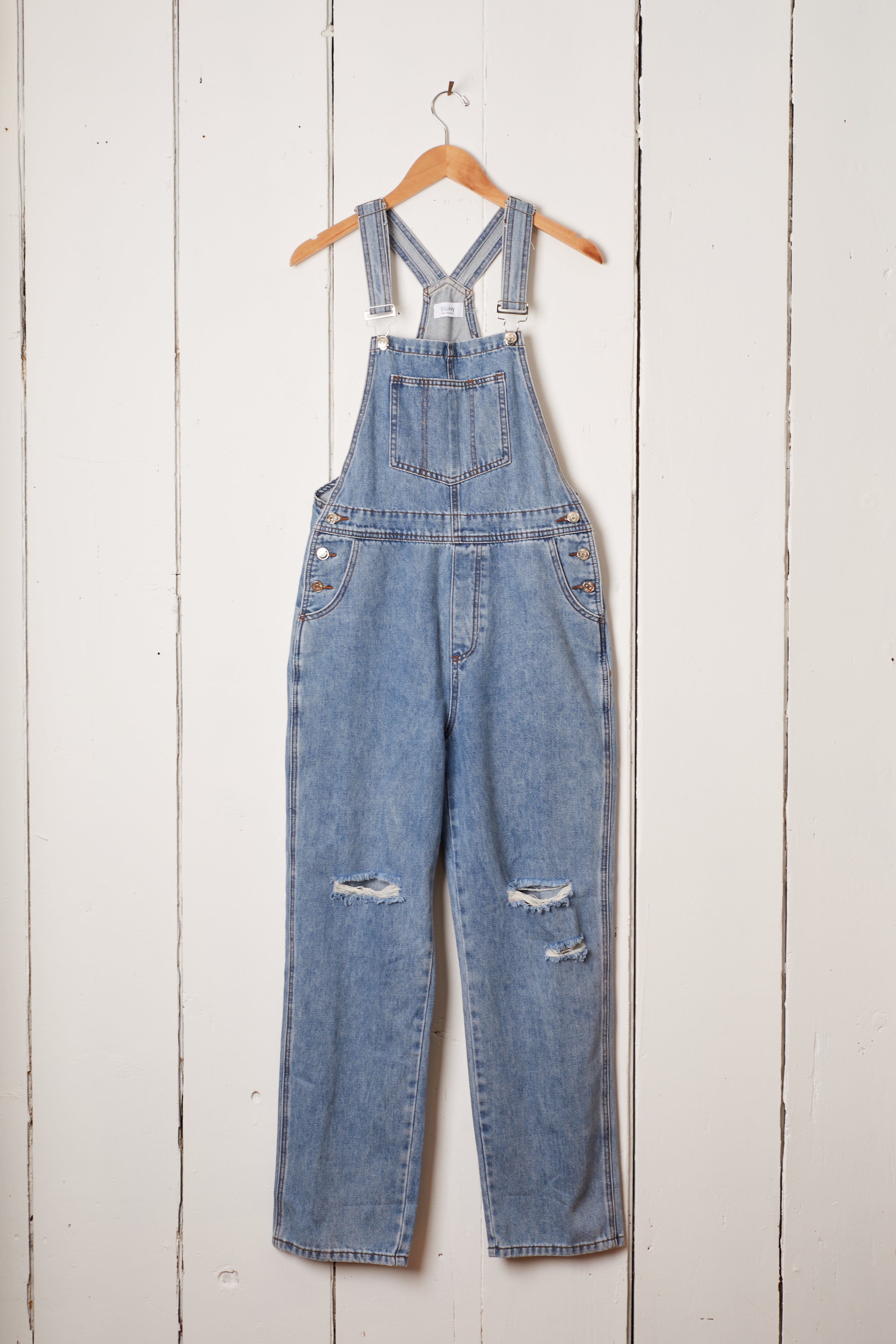 LIGHT DENIM OVERALLS