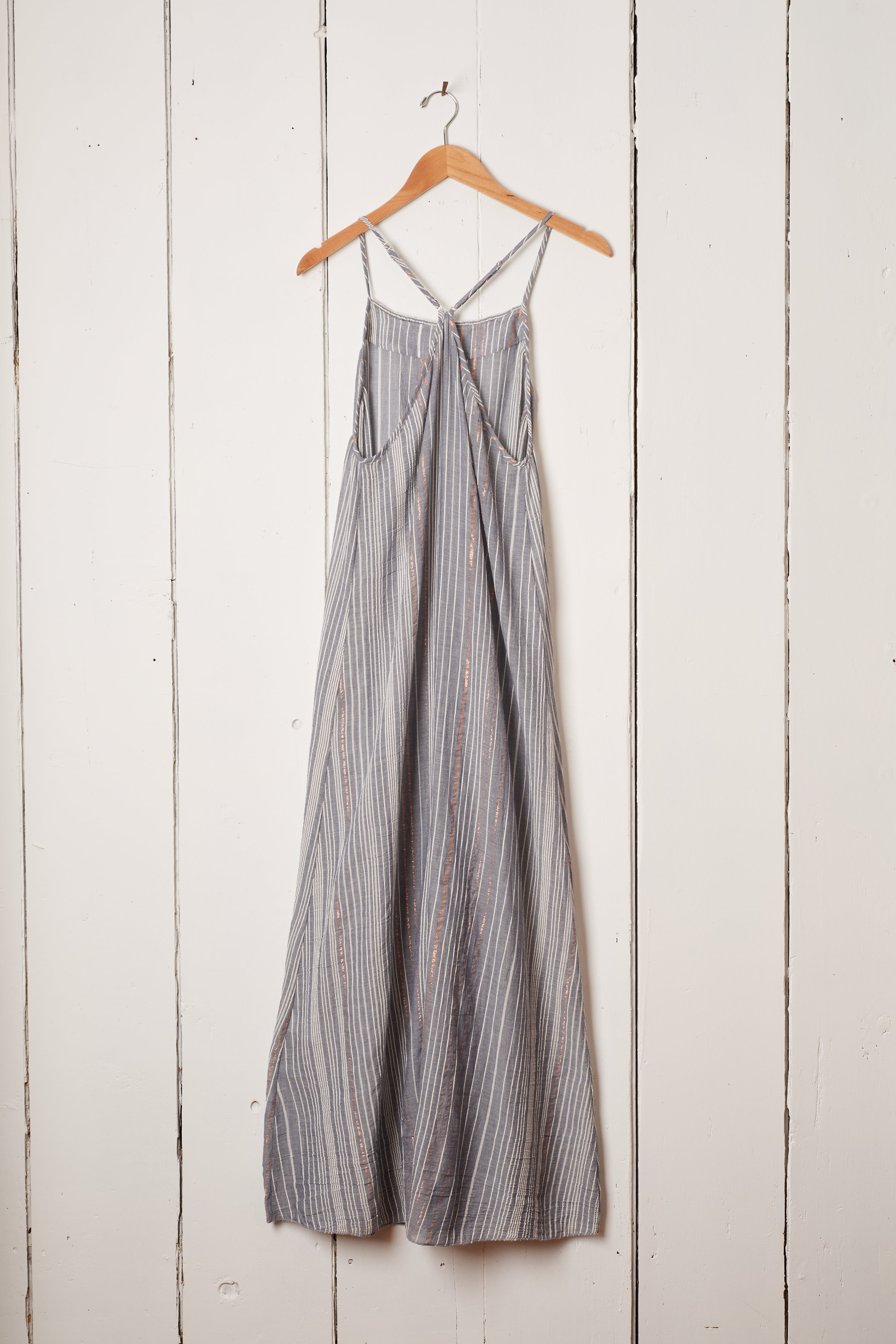NAVY AND WHITE STRIPE SUN DRESS