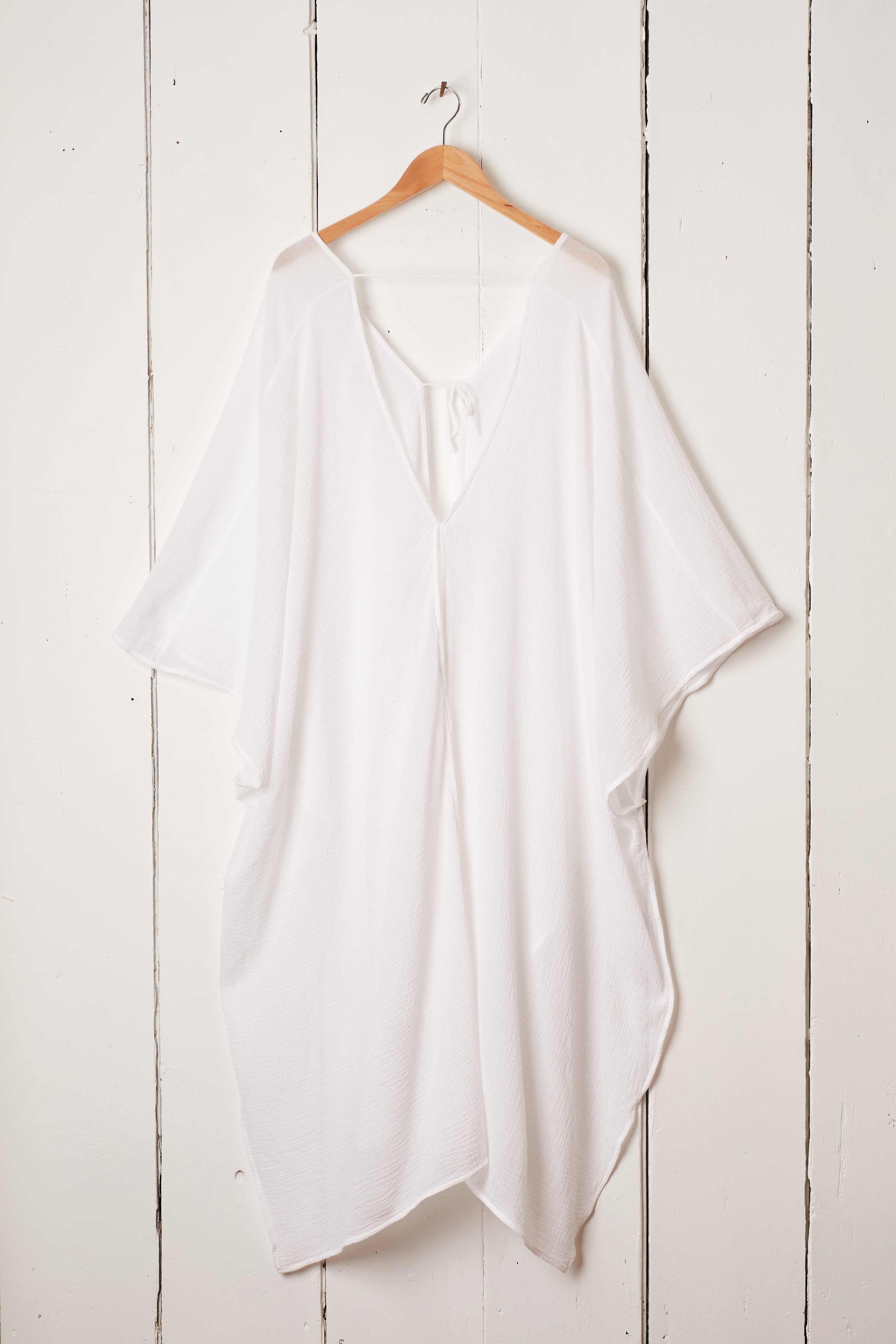 WHITE KAFTAN DRESS
