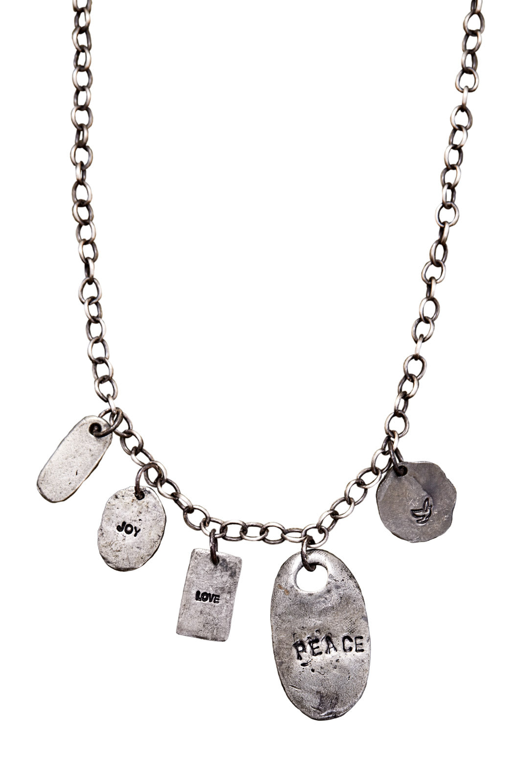 OXIDIZED SILVER MULTI-PENDANT CHAIN NECKLACE
