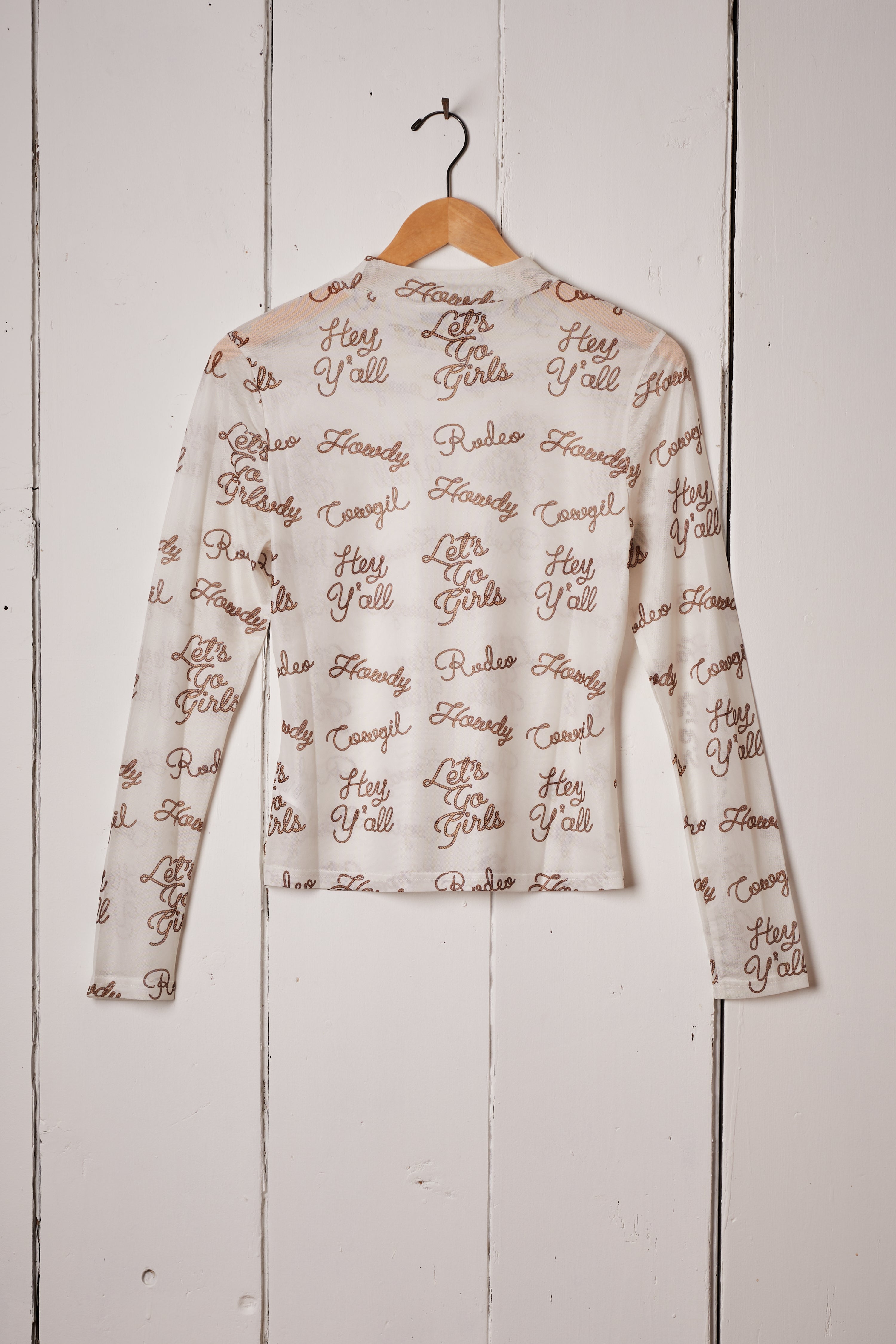 WHITE SHEER HOWDY SHIRT