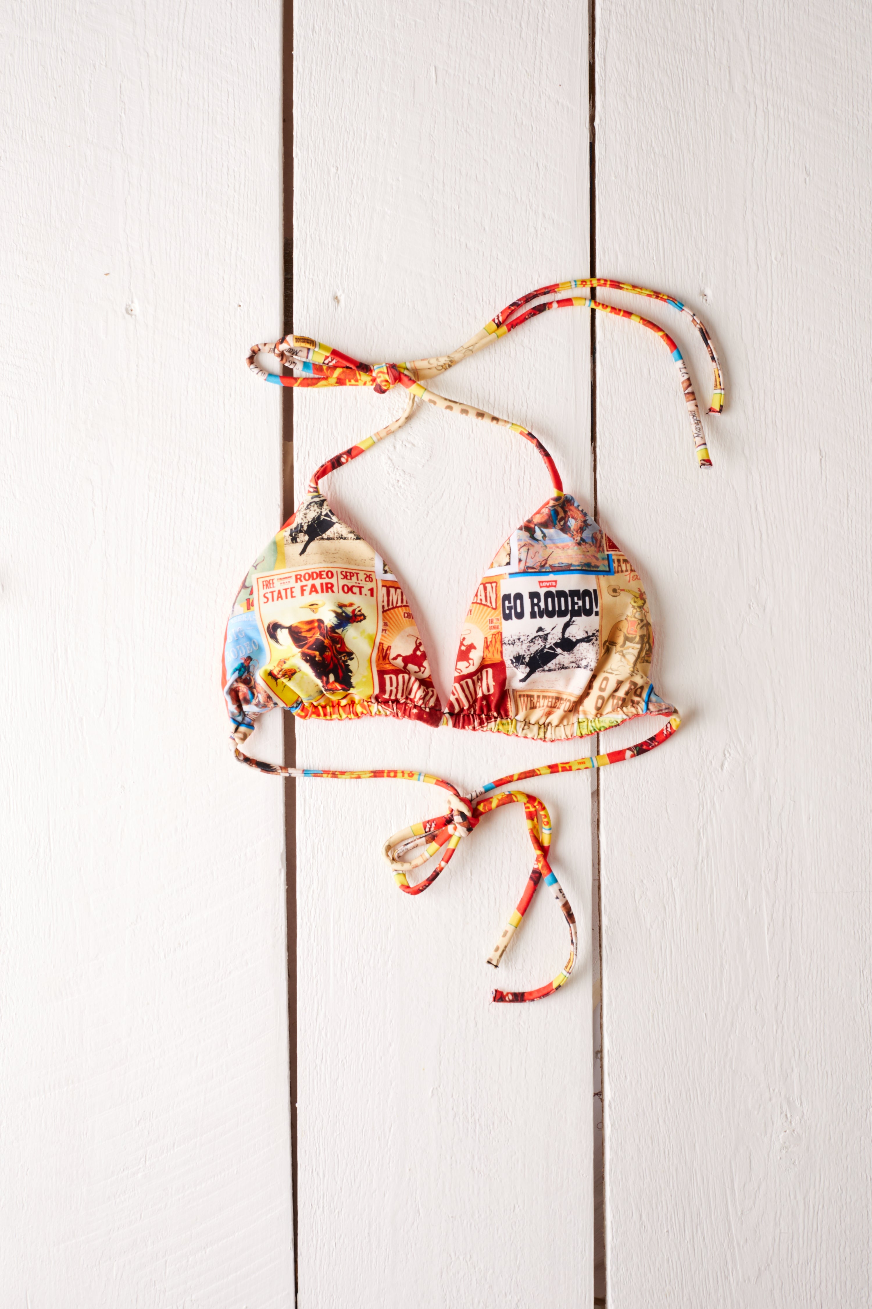 VINTAGE RODEO STYLE STRING BIKINI TOP