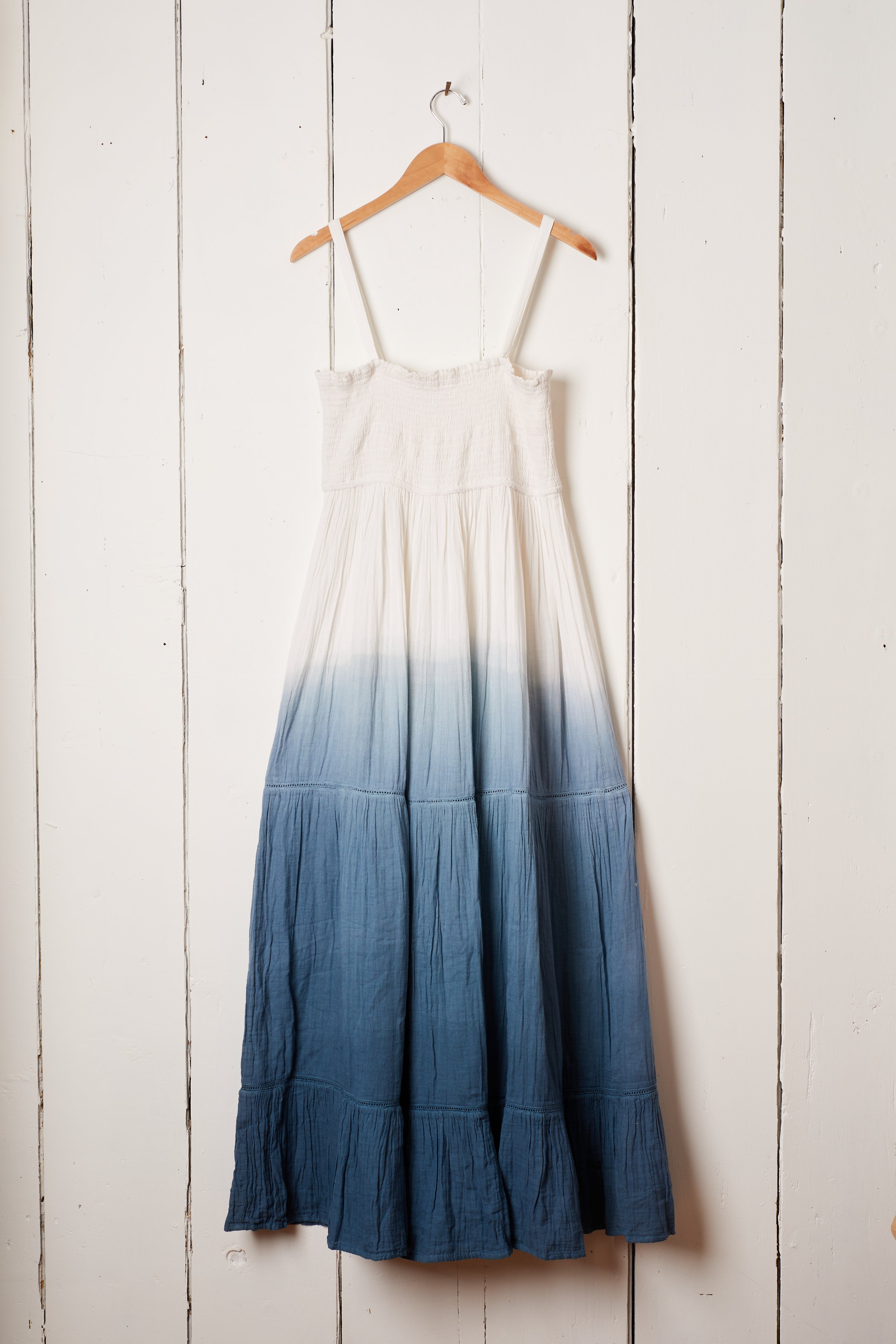 STRAPLESS BLUE OMBRE DRESS - ONE SIZE