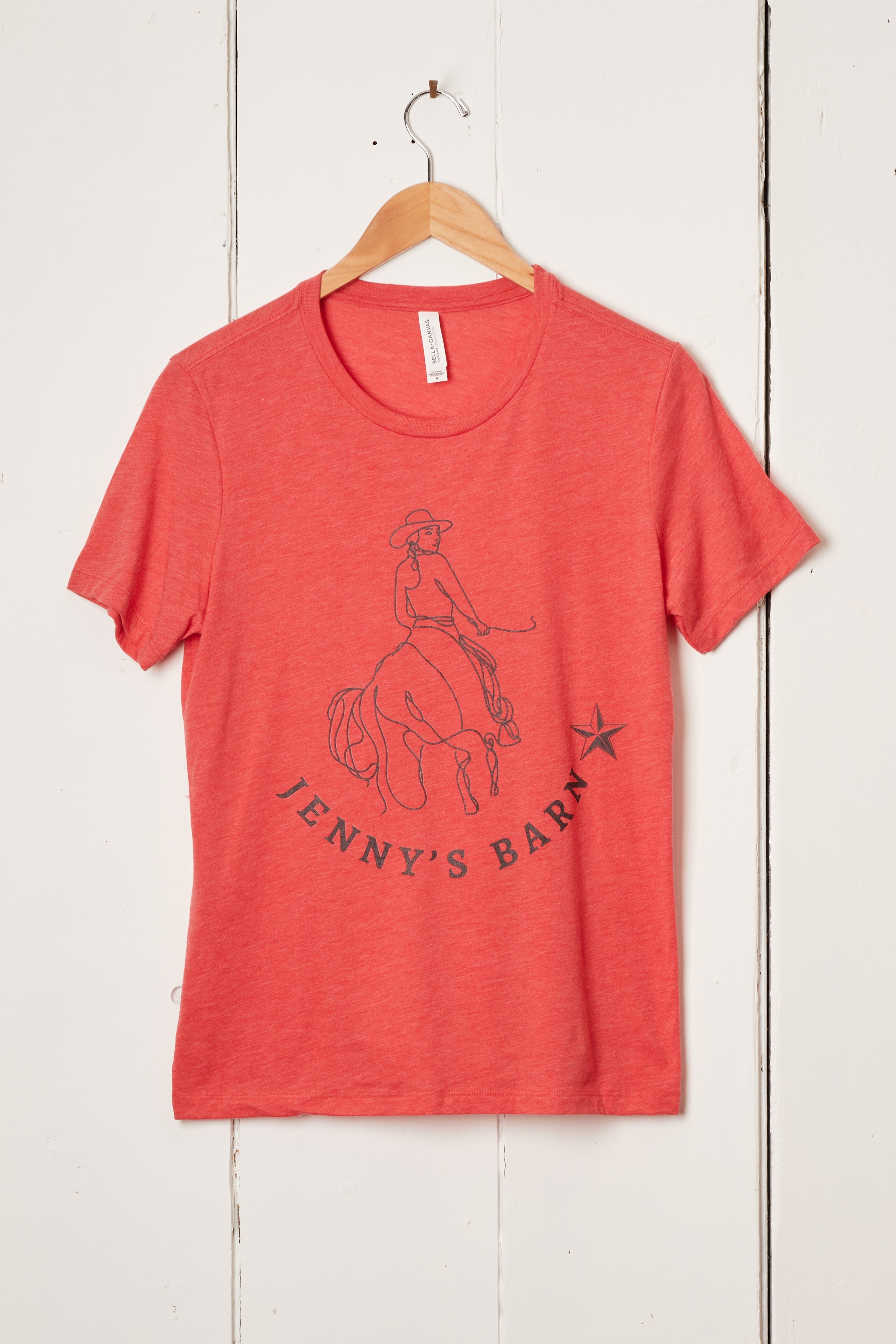 JENNY’S BARN WOMENS RED FITTED TEE