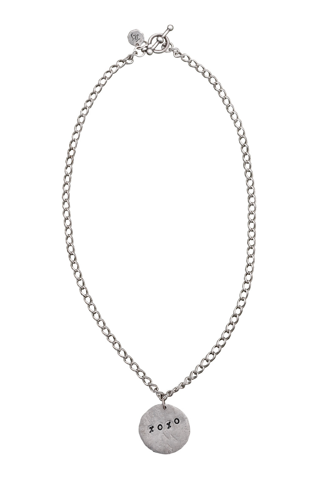 OXIDIZED SILVER XOXO CHAIN NECKLACE