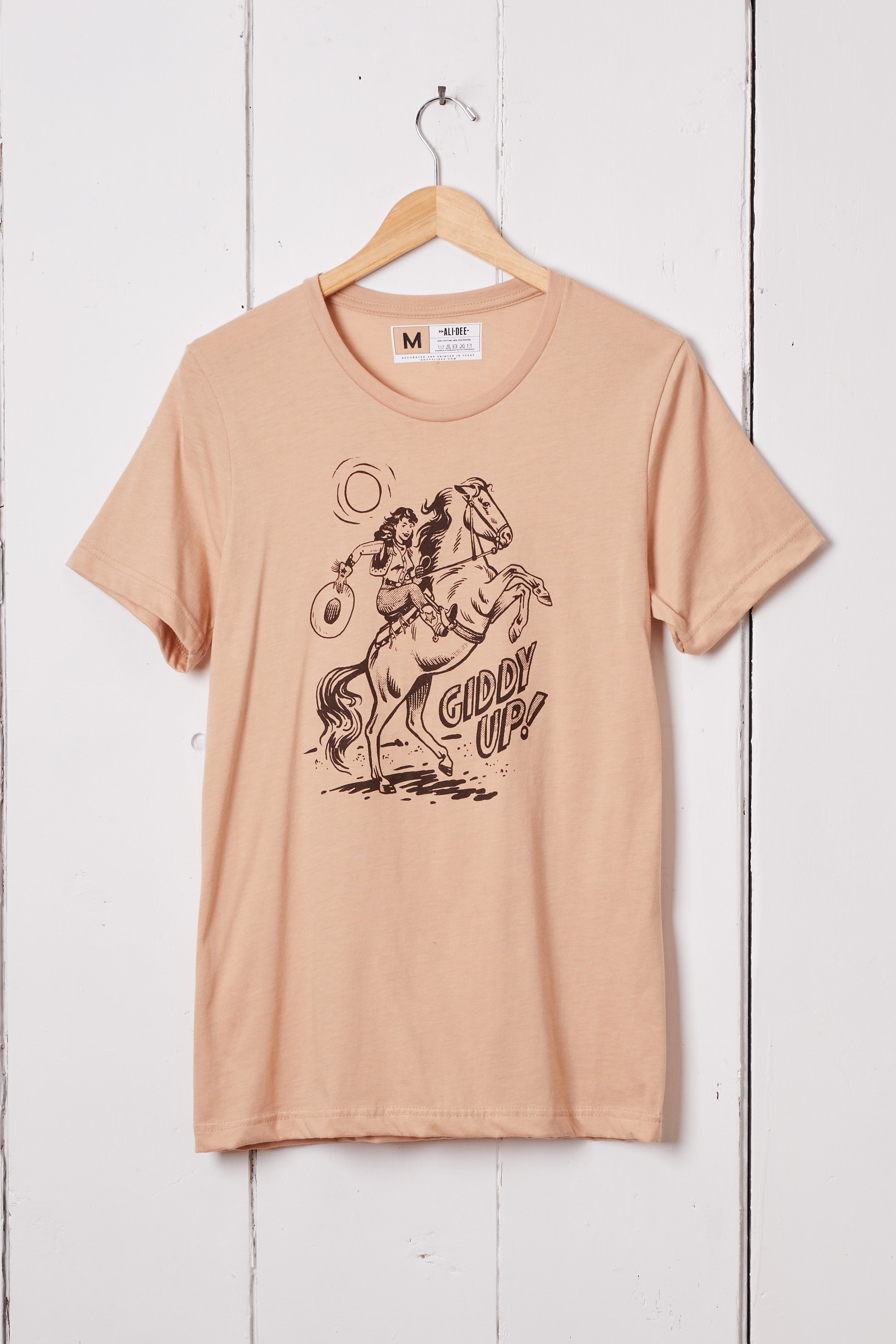 GIDDY UP UNISEX TEE - SAND DUNE