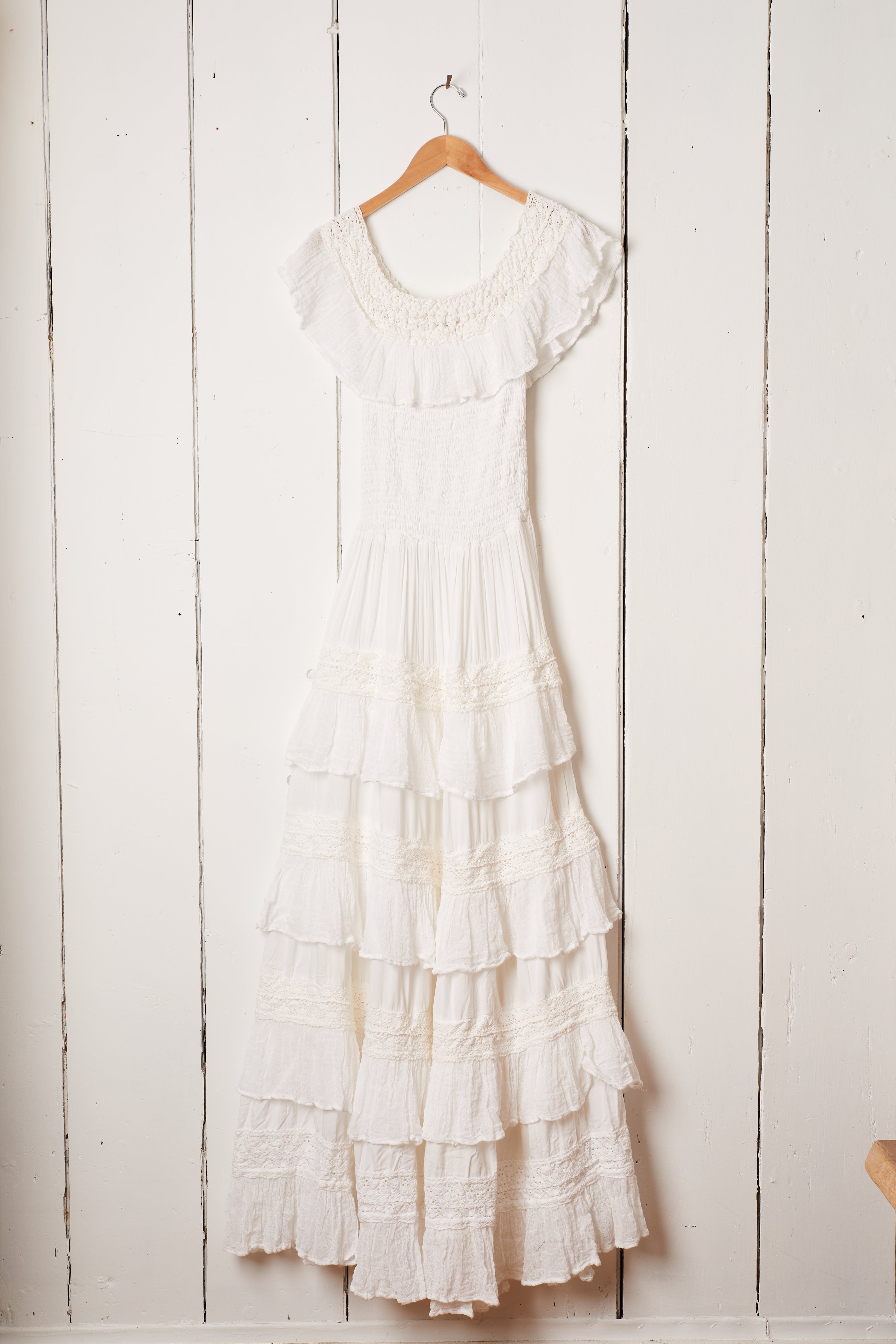 WHITE COASTAL COWGIRL GOWN