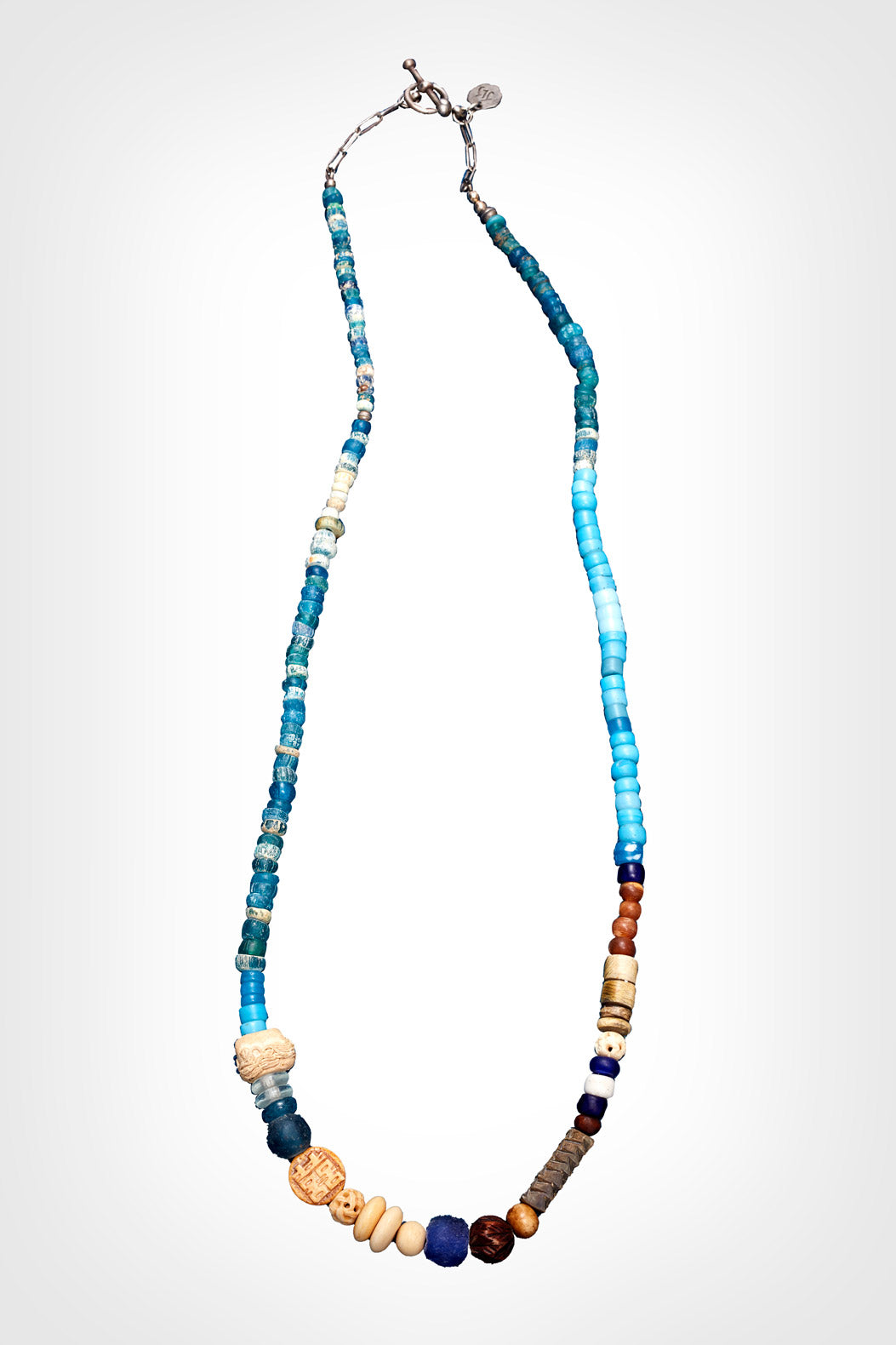 SKY BLUE AND AMBER NECKLACE