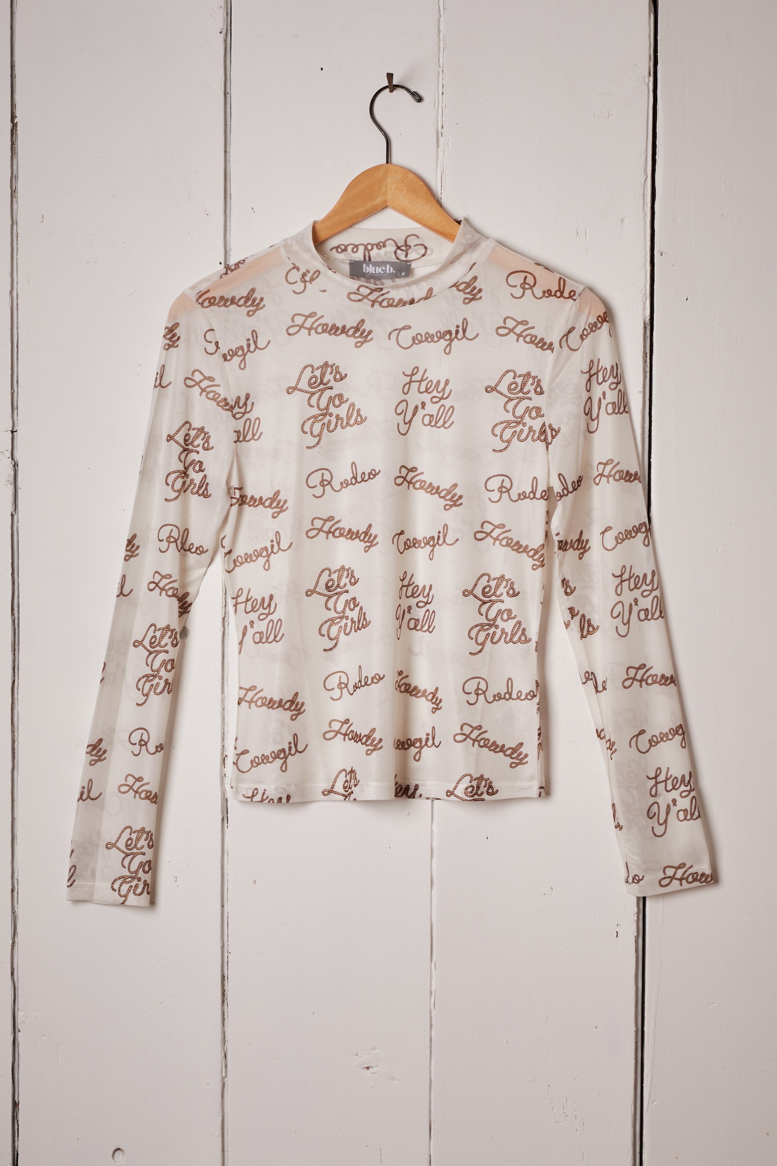 WHITE SHEER HOWDY SHIRT