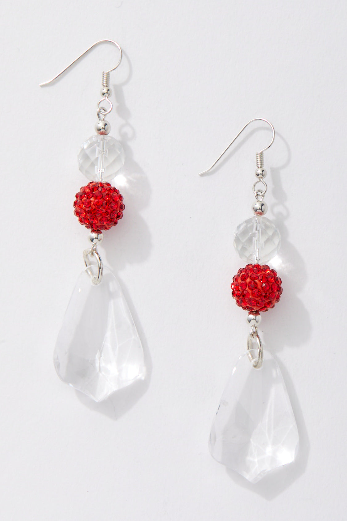 PARTY HARD IN RED CRYSTAL QUARTZ EARRINGS
