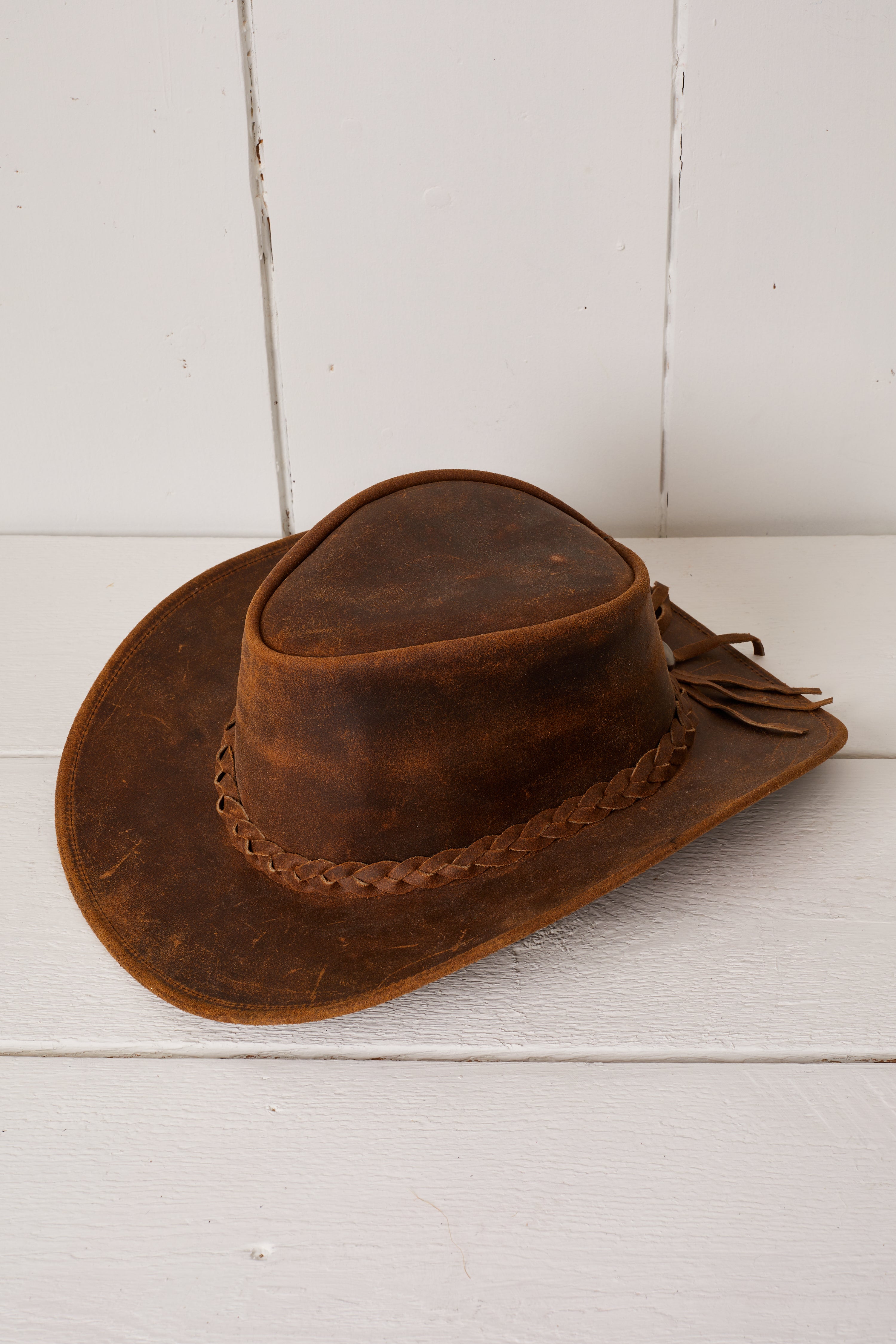 RUGGED BROWN OUTBACK COWBOY HAT