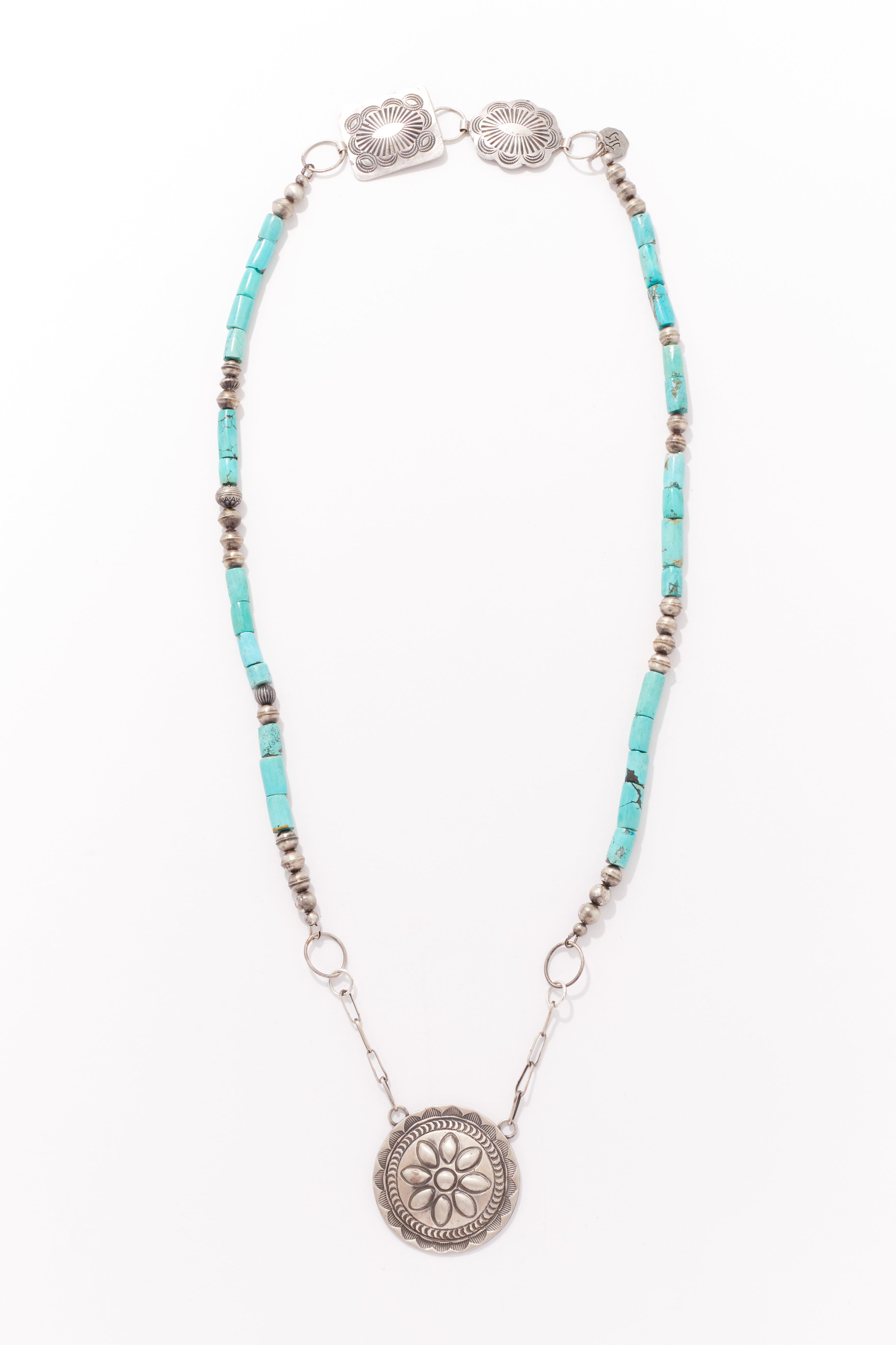TURQUOISE CONCHO NECKLACE