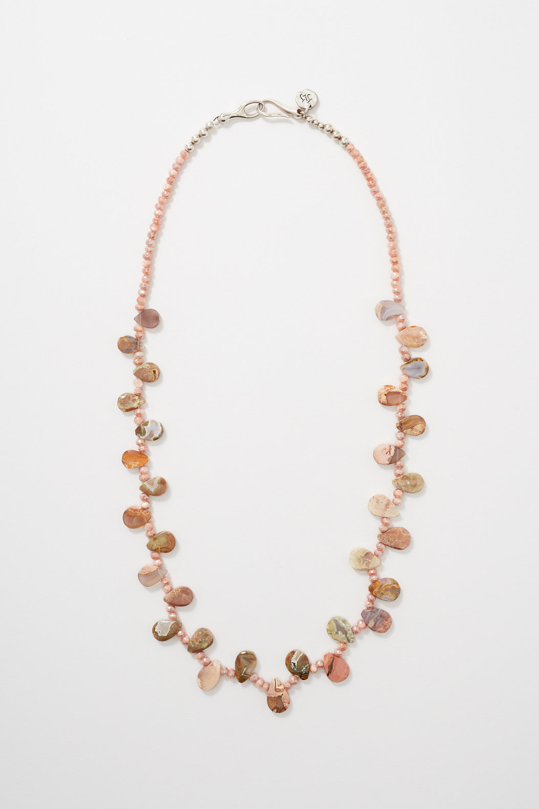 LONG PINK SHADES OF SAND NECKLACE