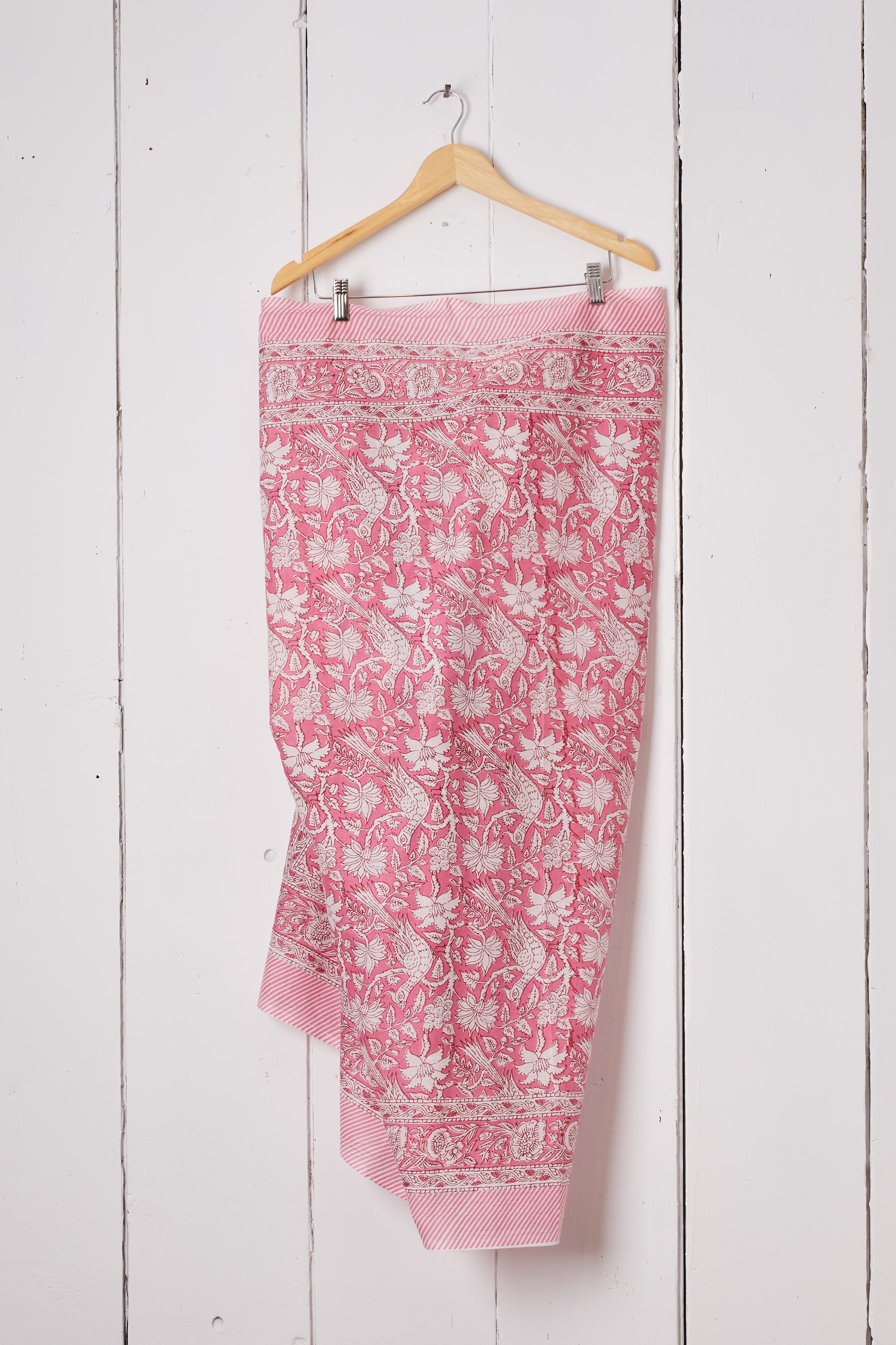 PINK BLOCK PRINT SARONG