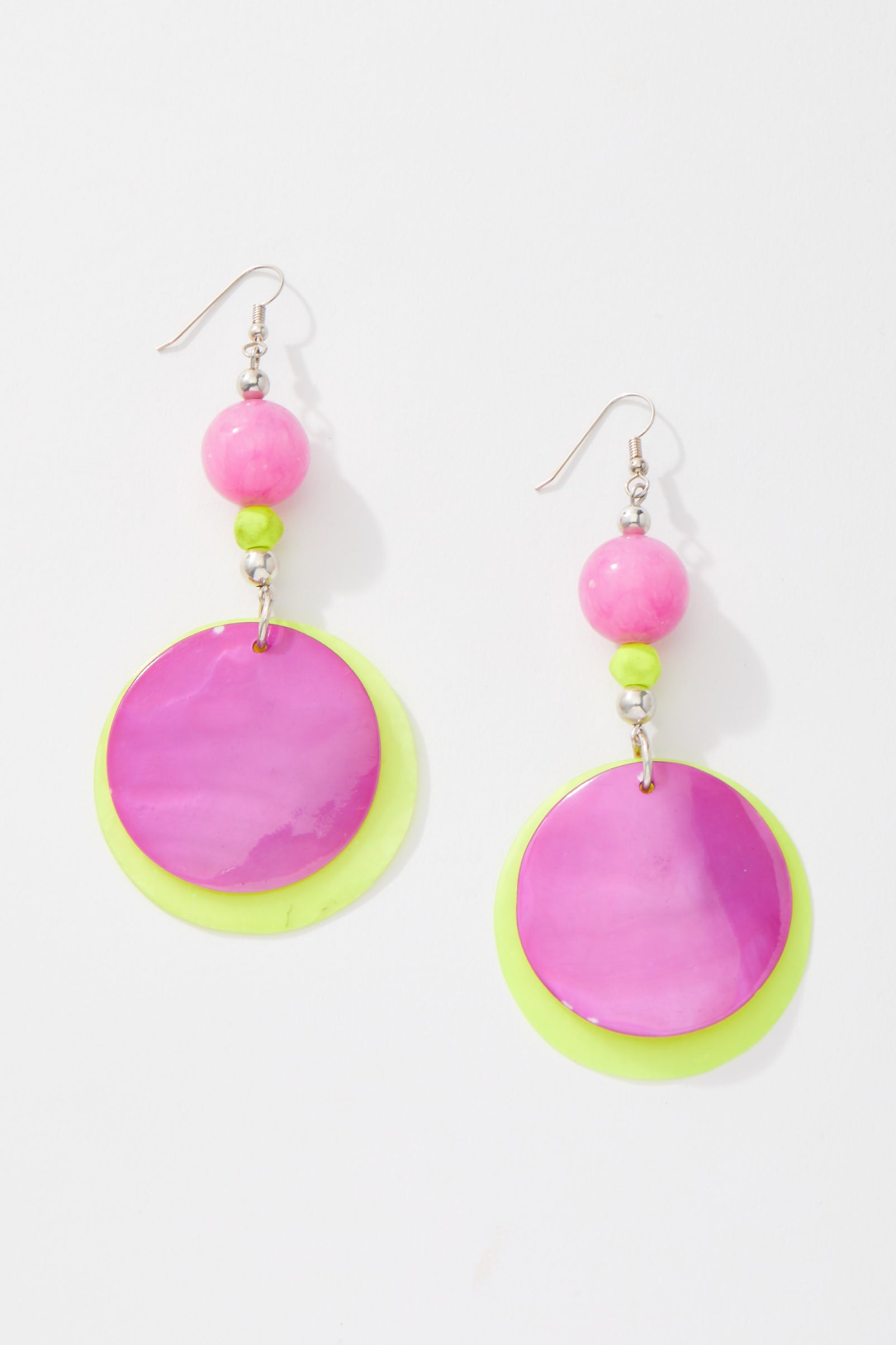 PINK AND YELLOW POP ART I KNOW WHO WARHOL WAS EARRINGS