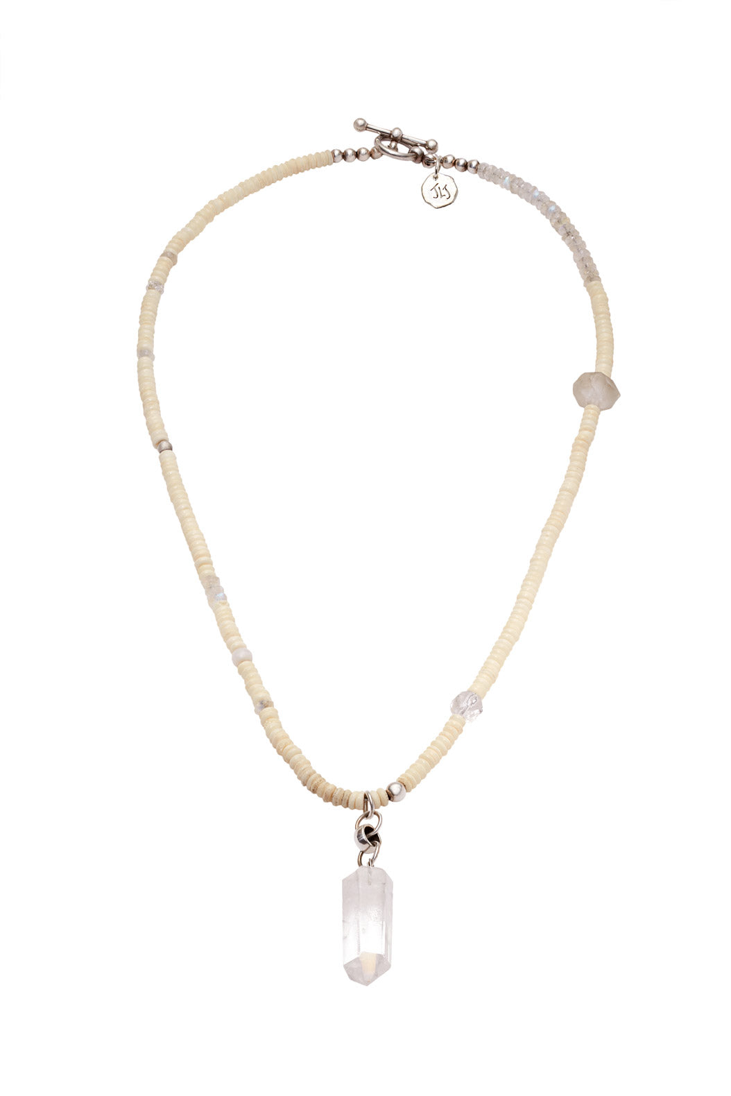 RAY OF LIGHT NECKLACE WITH CRYSTAL QUARTZ PENDANT
