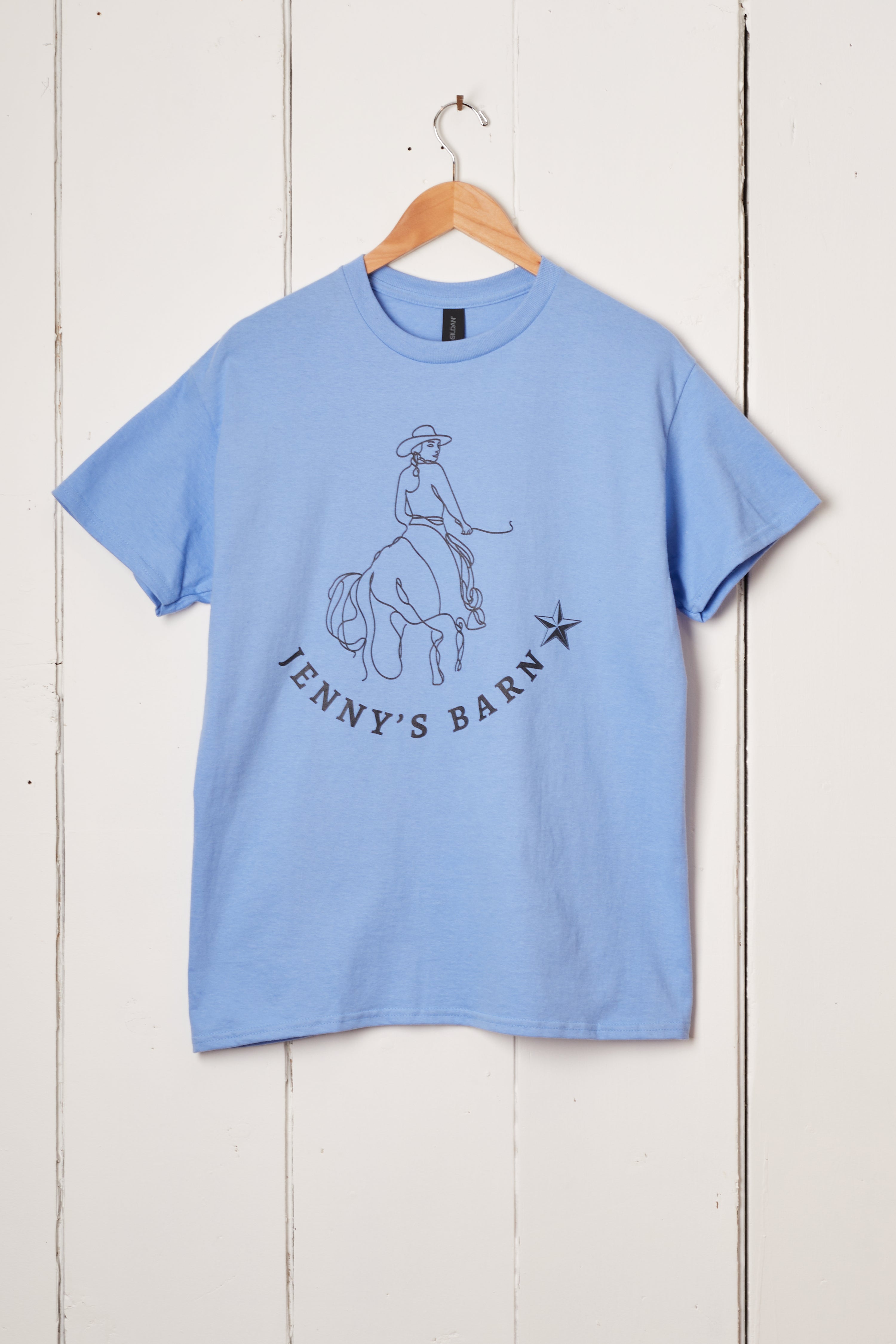 JENNY’S BARN UNISEX BLUE TEE