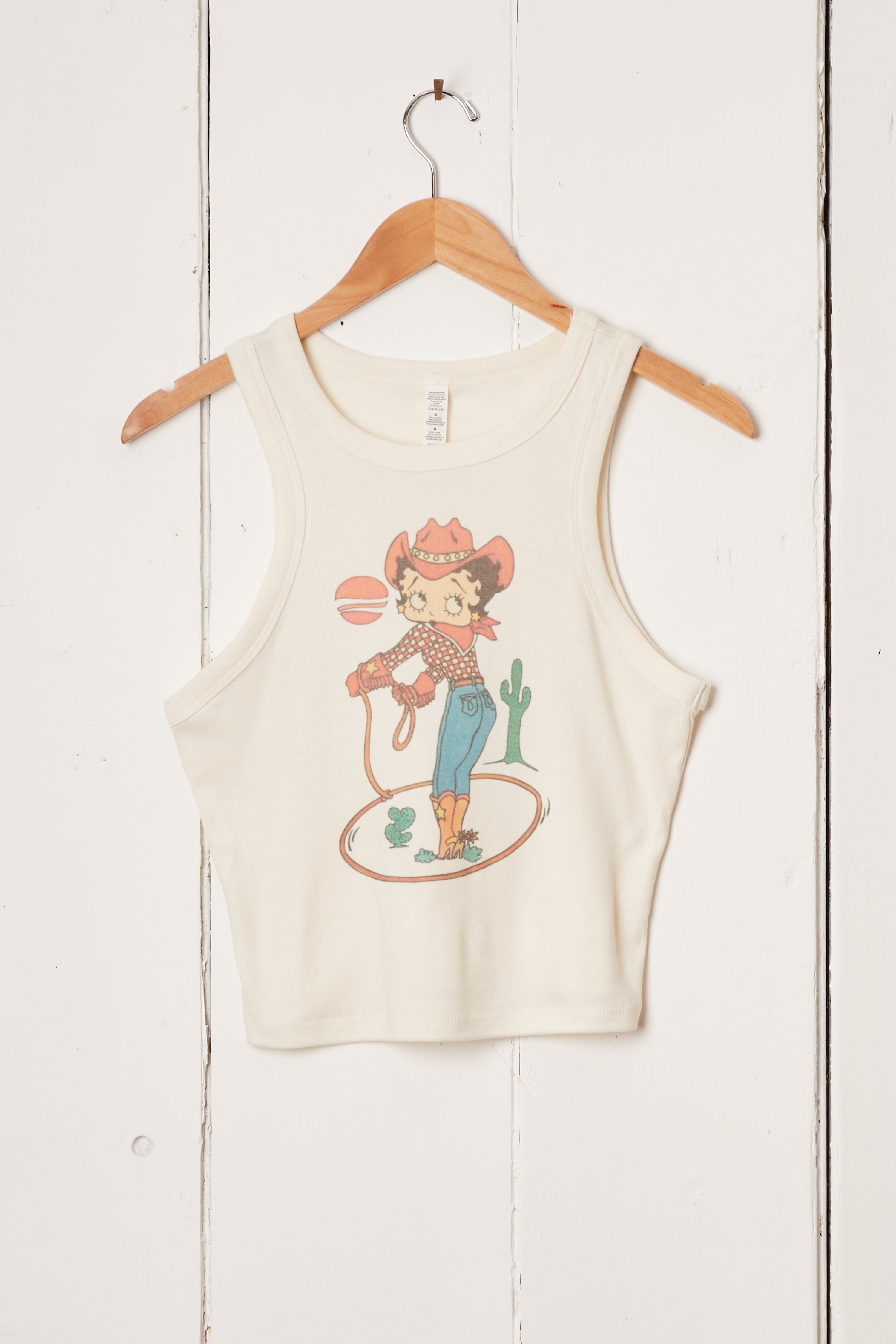 COWGIRL BETTY BOOP CROP TANK