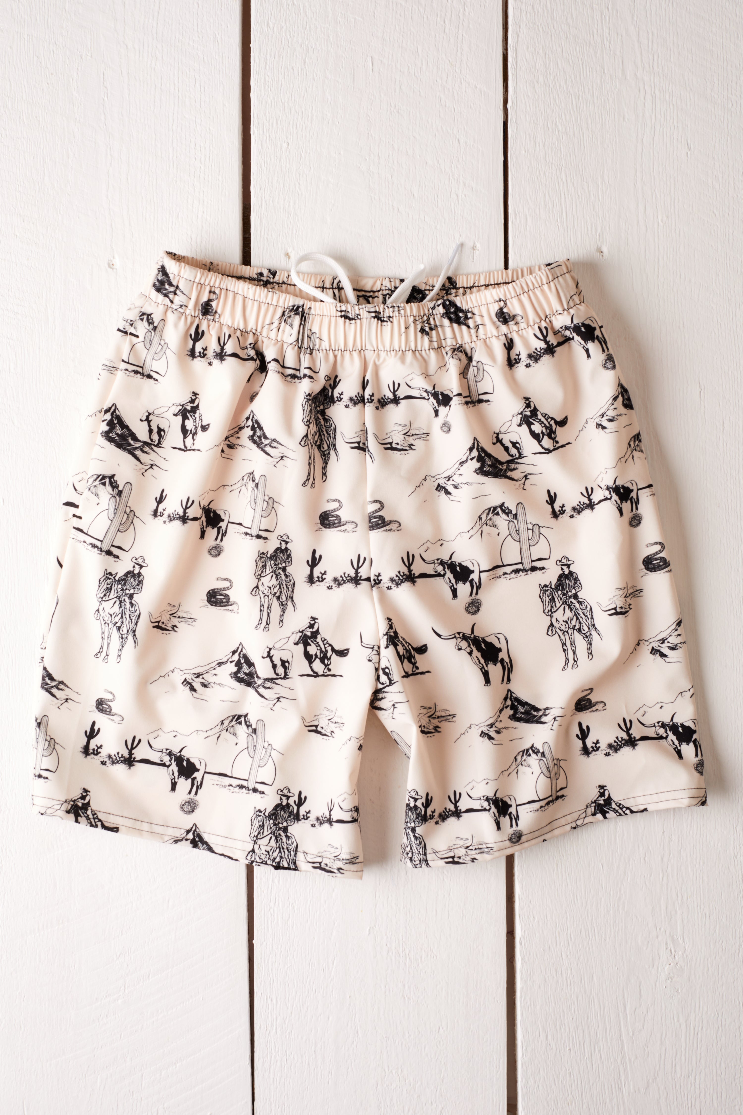 MENS COWBOY SWIM TRUNKS