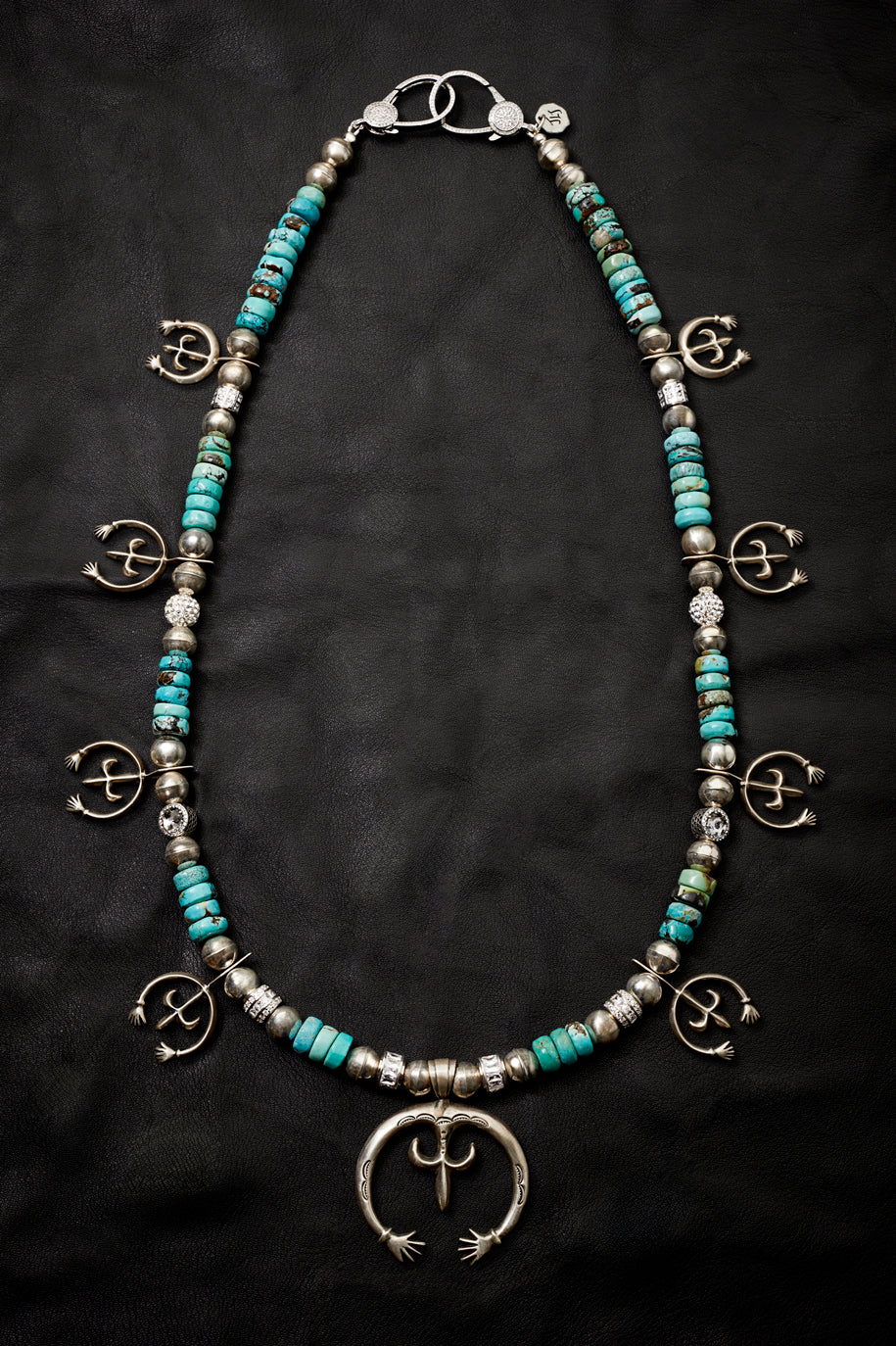 SPARKLING TURQUOISE MULTI NAJA NECKLACE