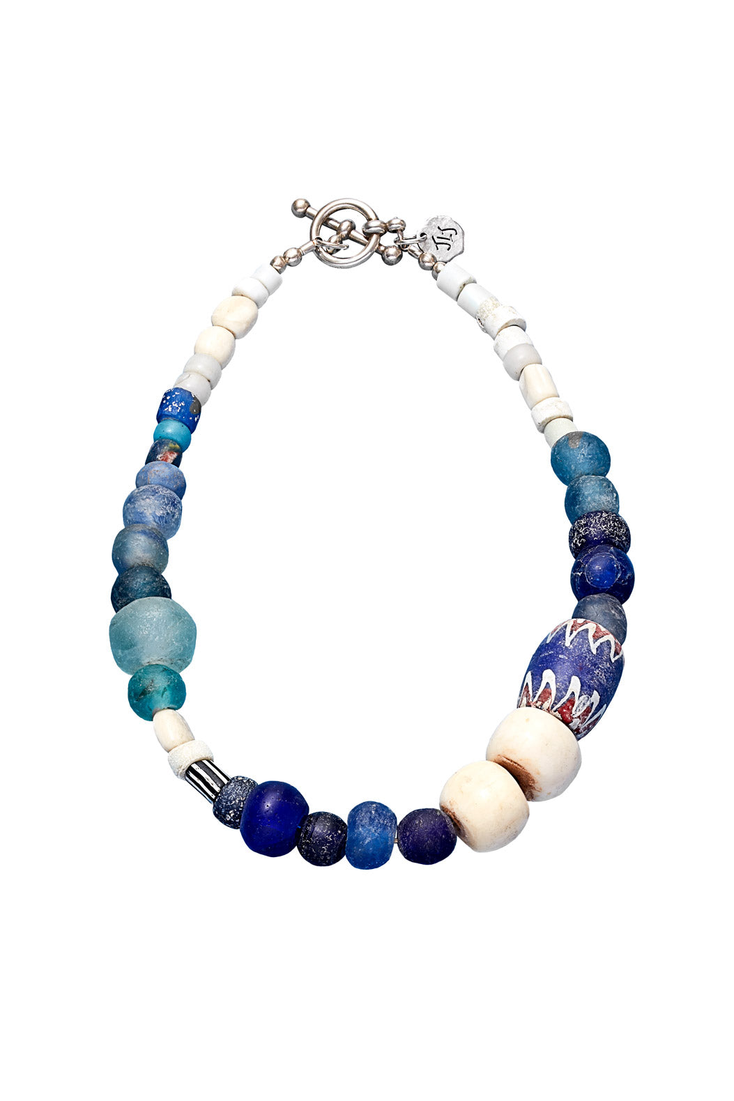 WEATHERED WHITE DENIM CHOKER NECKLACE