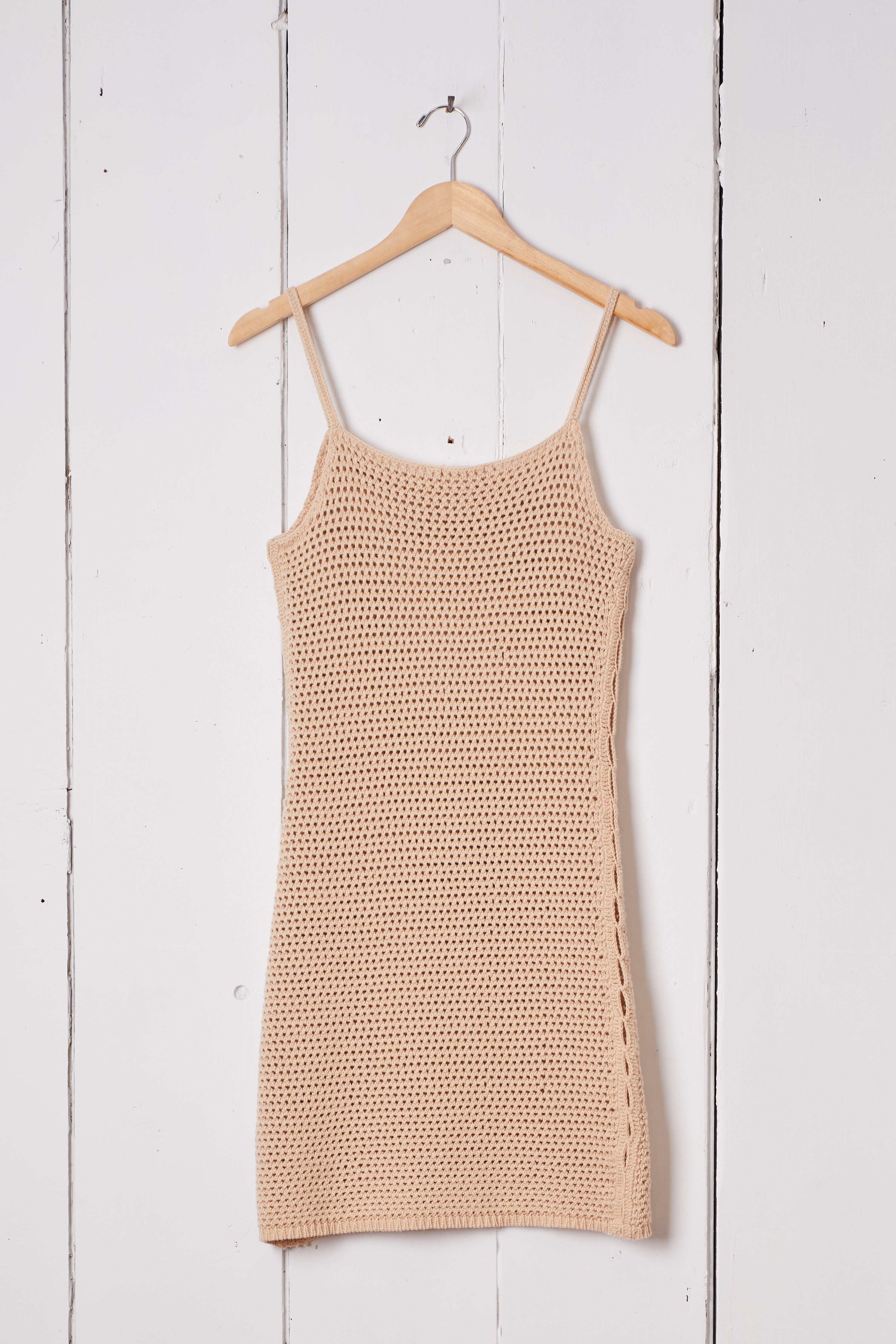 NATURAL CROCHET DRESS