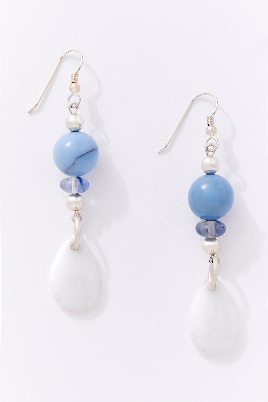 Sky Blue Owyhee Denim Opal Earrings