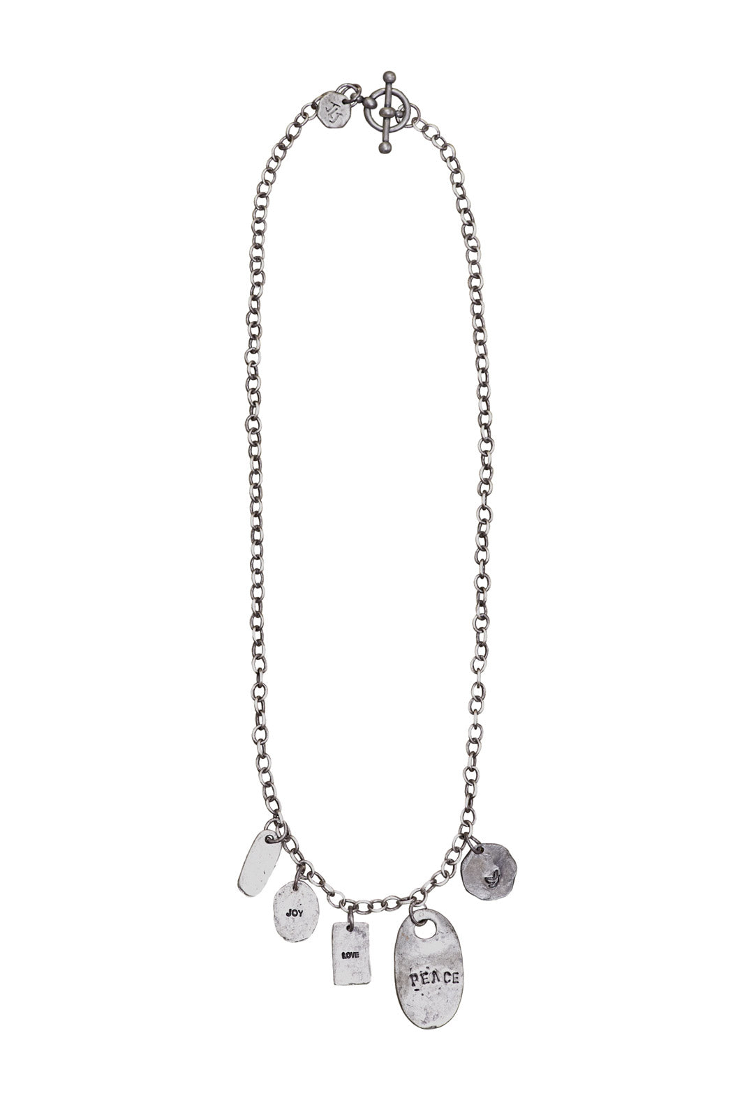 OXIDIZED SILVER MULTI-PENDANT CHAIN NECKLACE