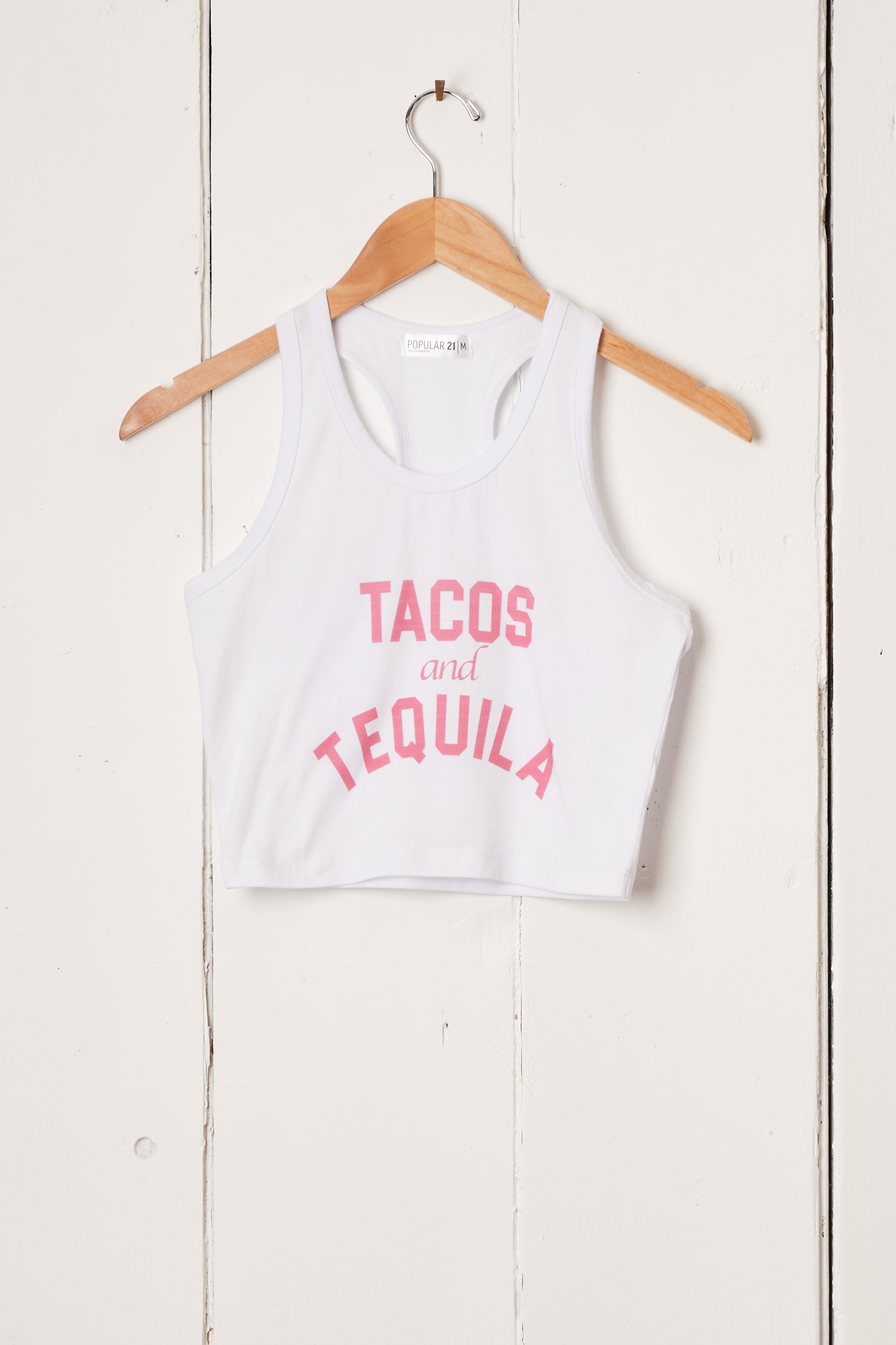 TACOS AND TEQUILA CROP TANK