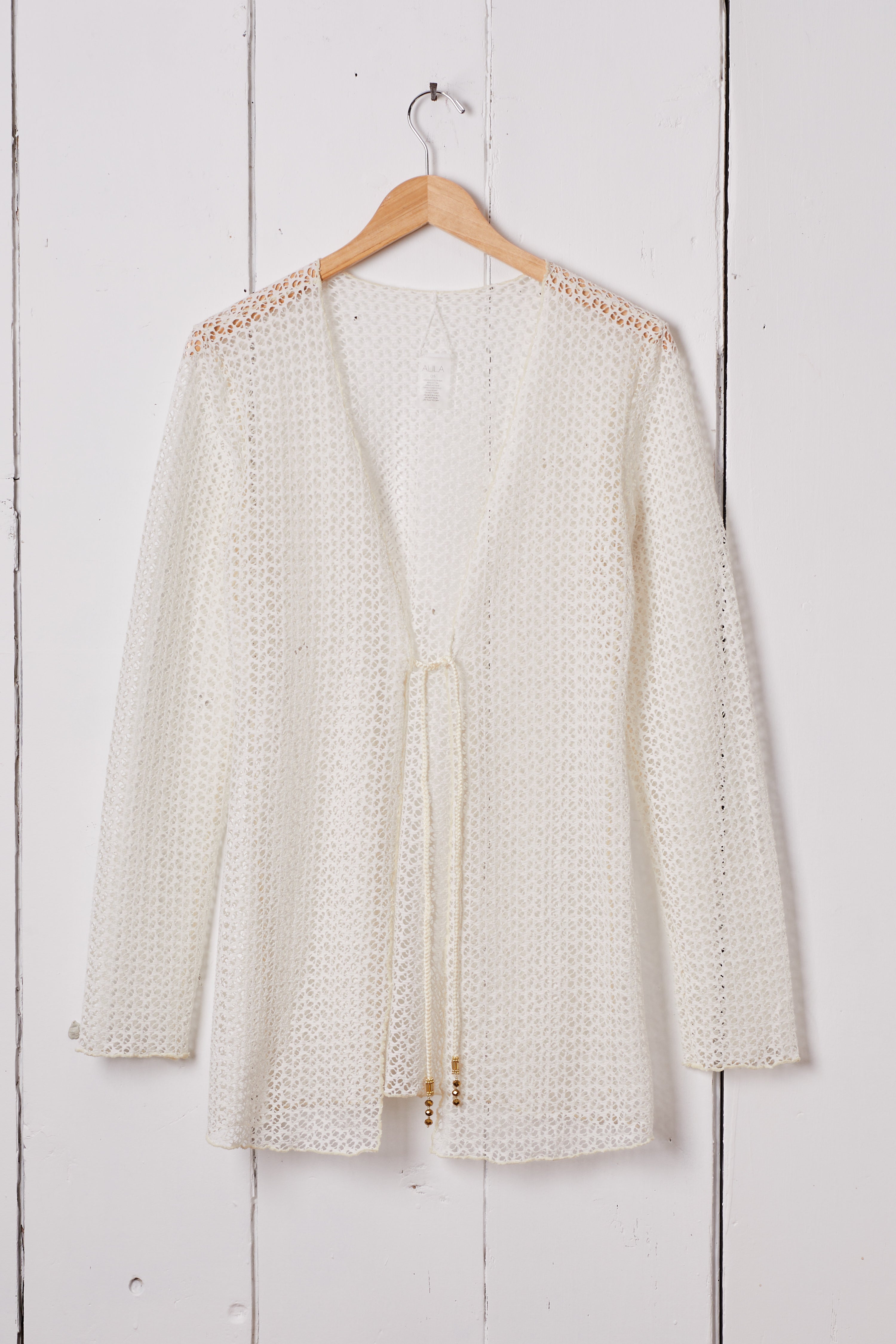 CREAM ZIG ZAG COVER UP TUNIC