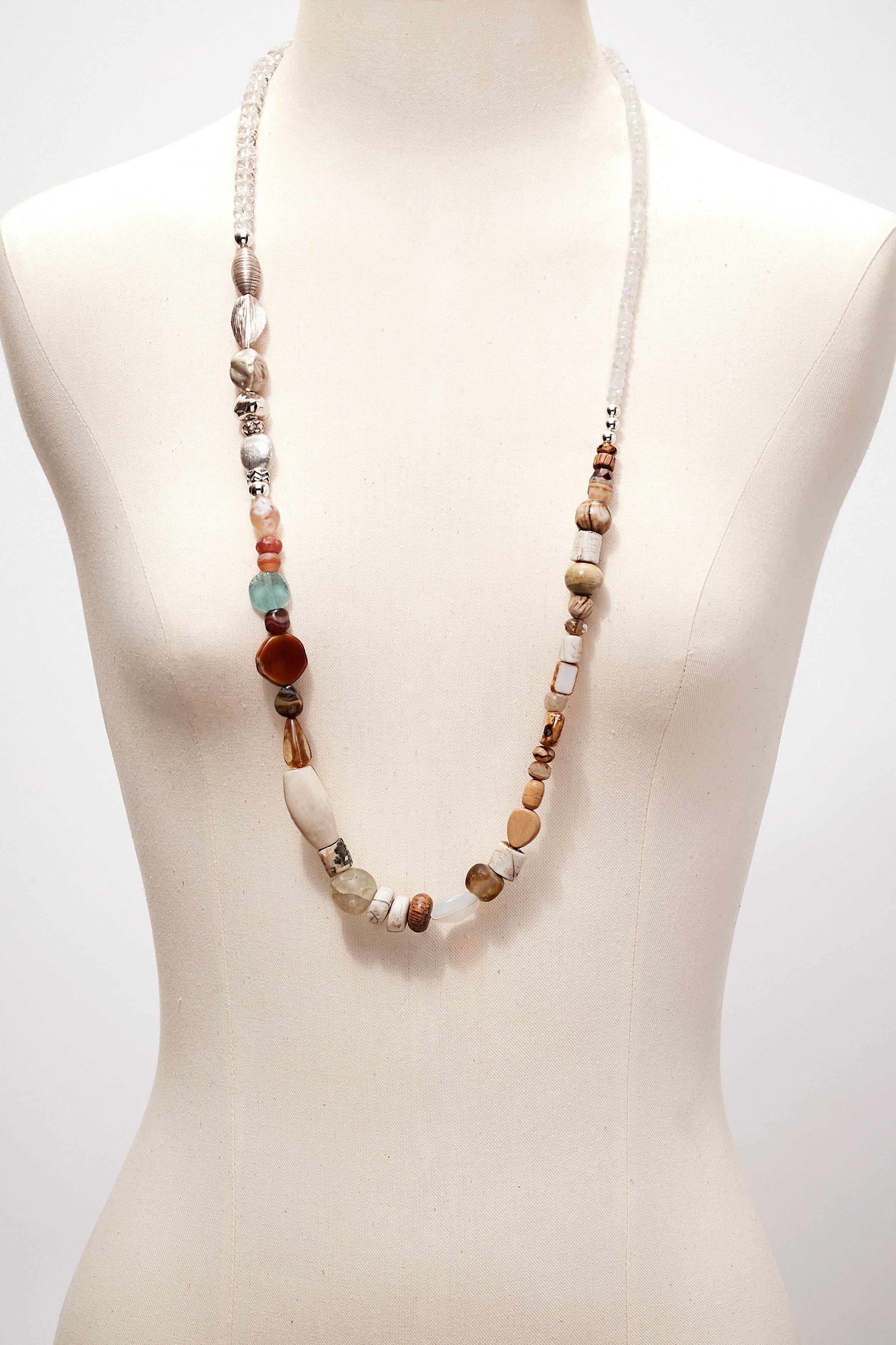CRYSTAL QUARTZ WALK ON THE PATH NECKLACE