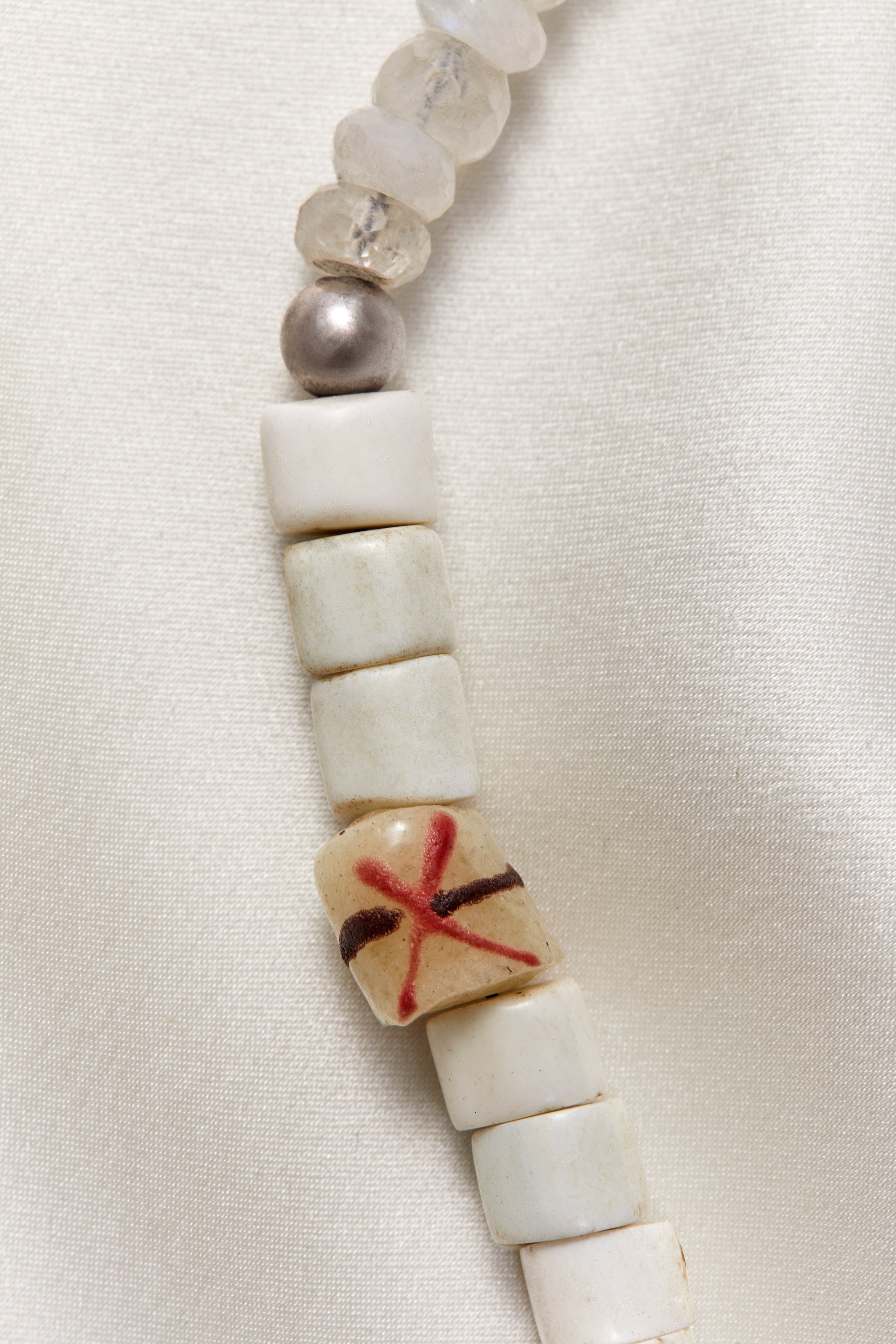 LONG CRYSTAL QUARTZ SOUTHWESTERN FIESTA NECKLACE