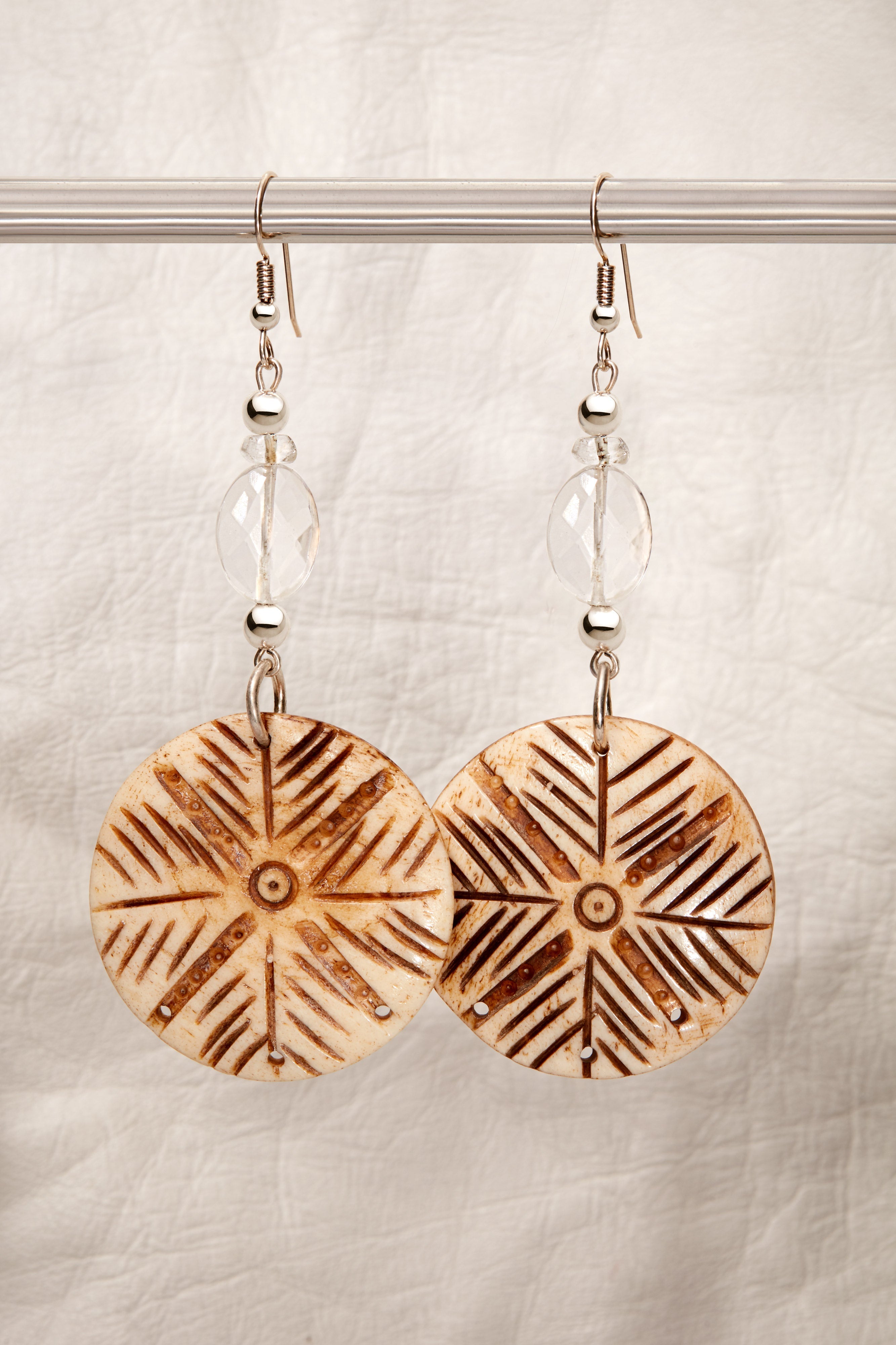 CRYSTAL QUARTZ FOUR DIRECTIONS EARRINGS
