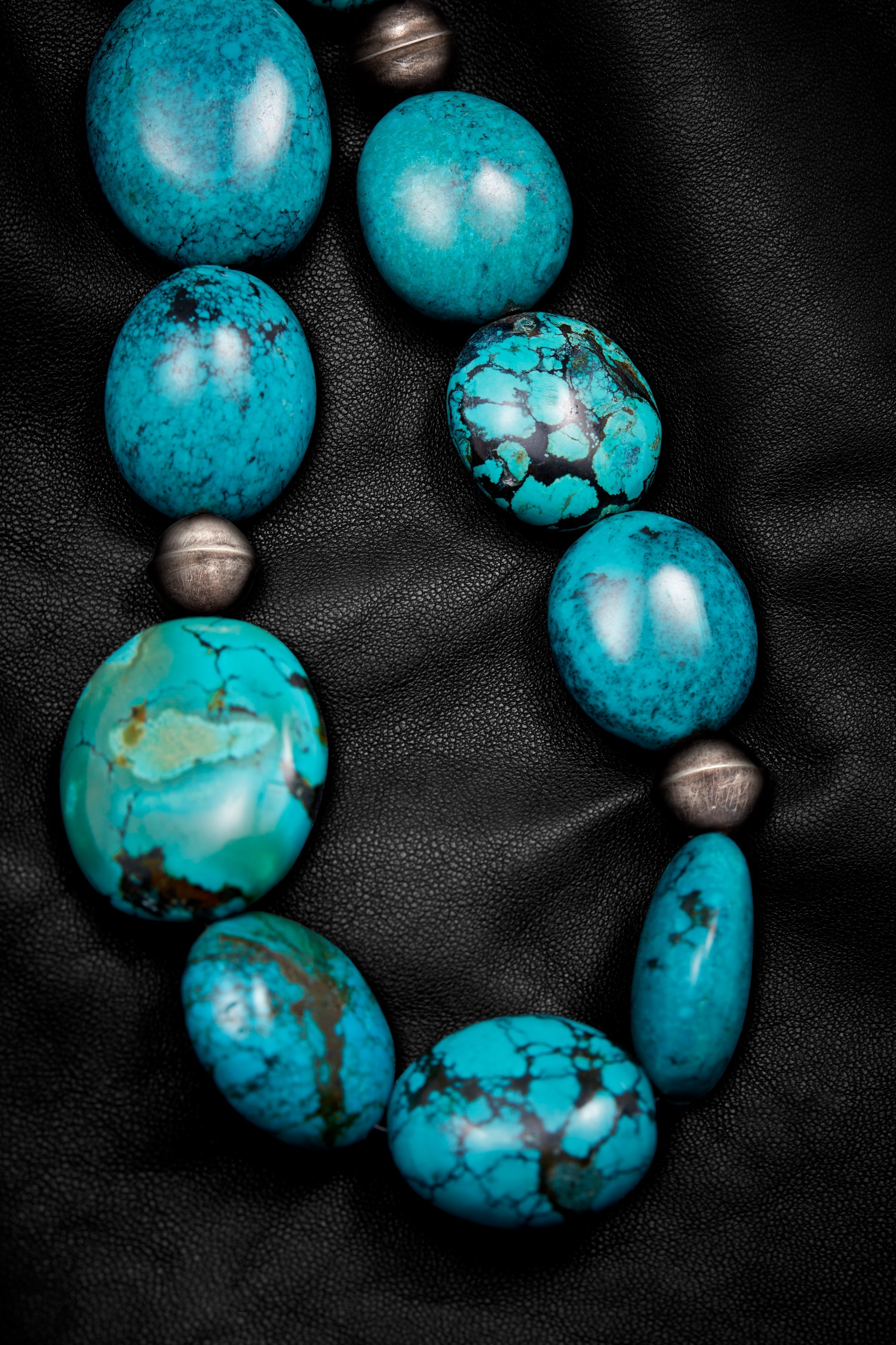 DEEP SEA BLUE TURQUOISE CHOKER NECKLACE