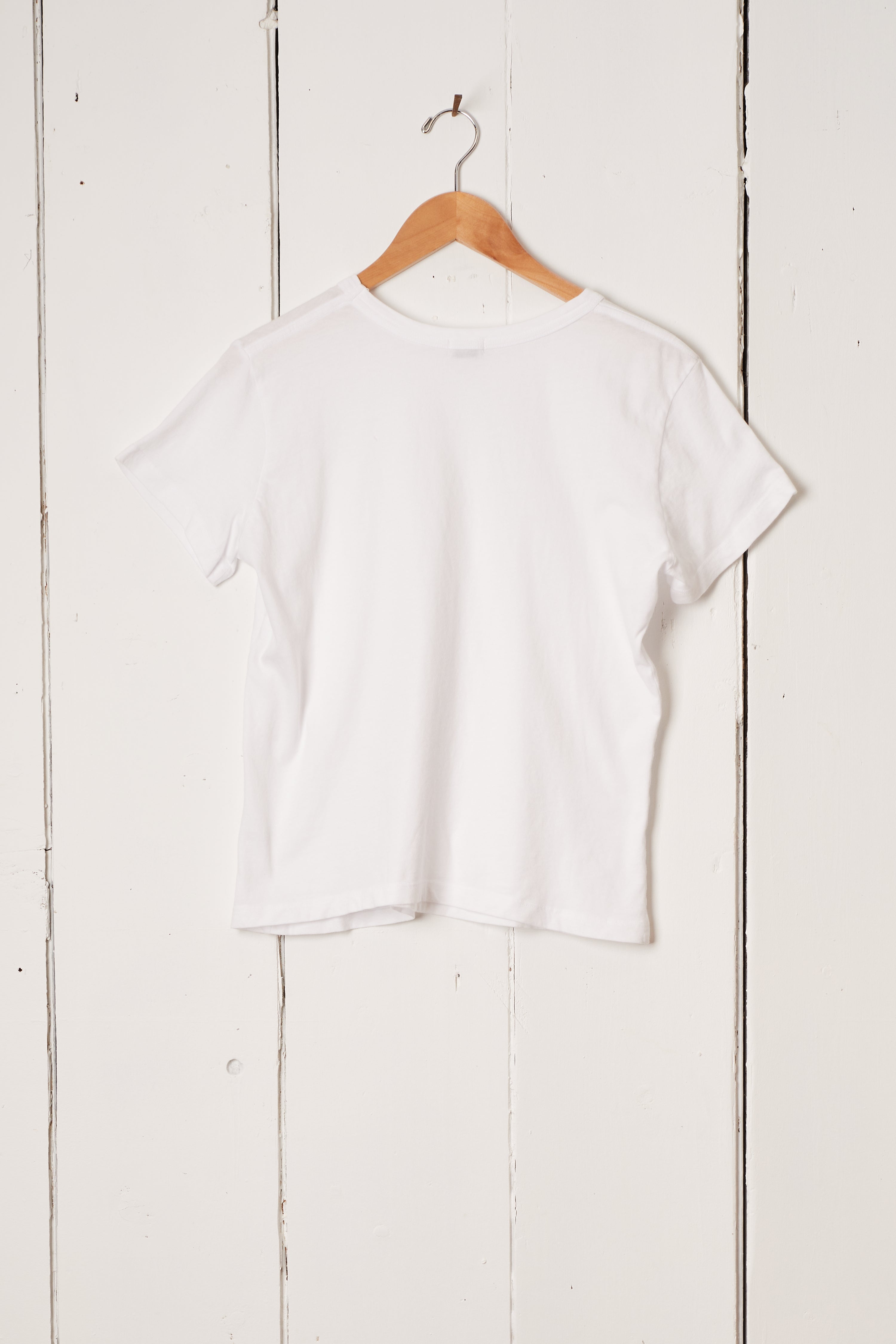 CLASSIC WHITE COTTON WOMENS TEE