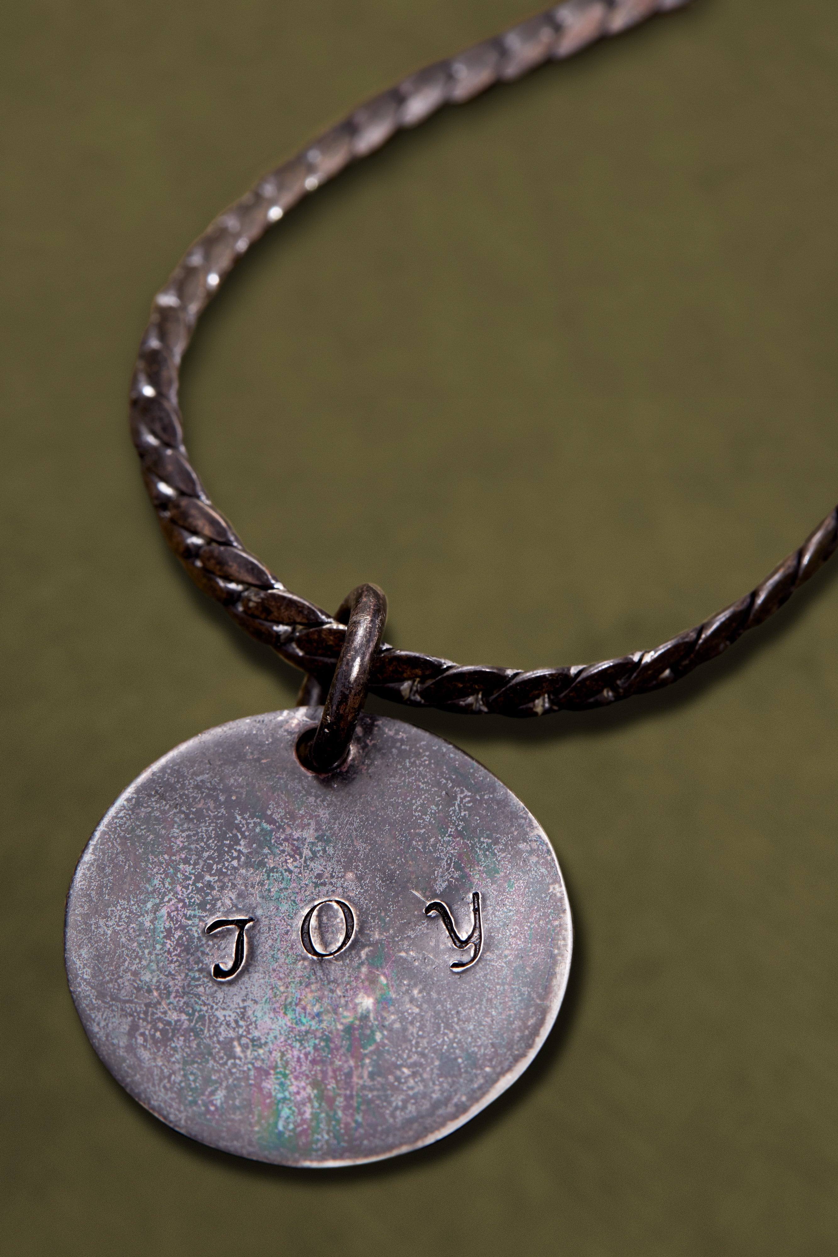 OXIDIZED STERLING SILVER JOY CHAIN NECKLACE