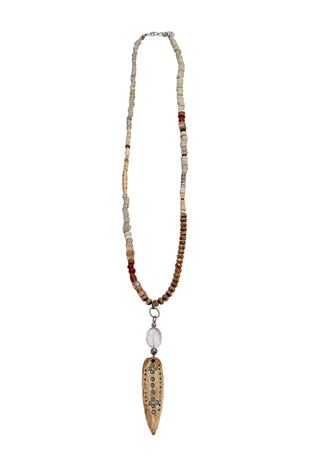 CAMPFIRE WHITE BEACH PARTY NECKLACE WITH COOL PENDANT