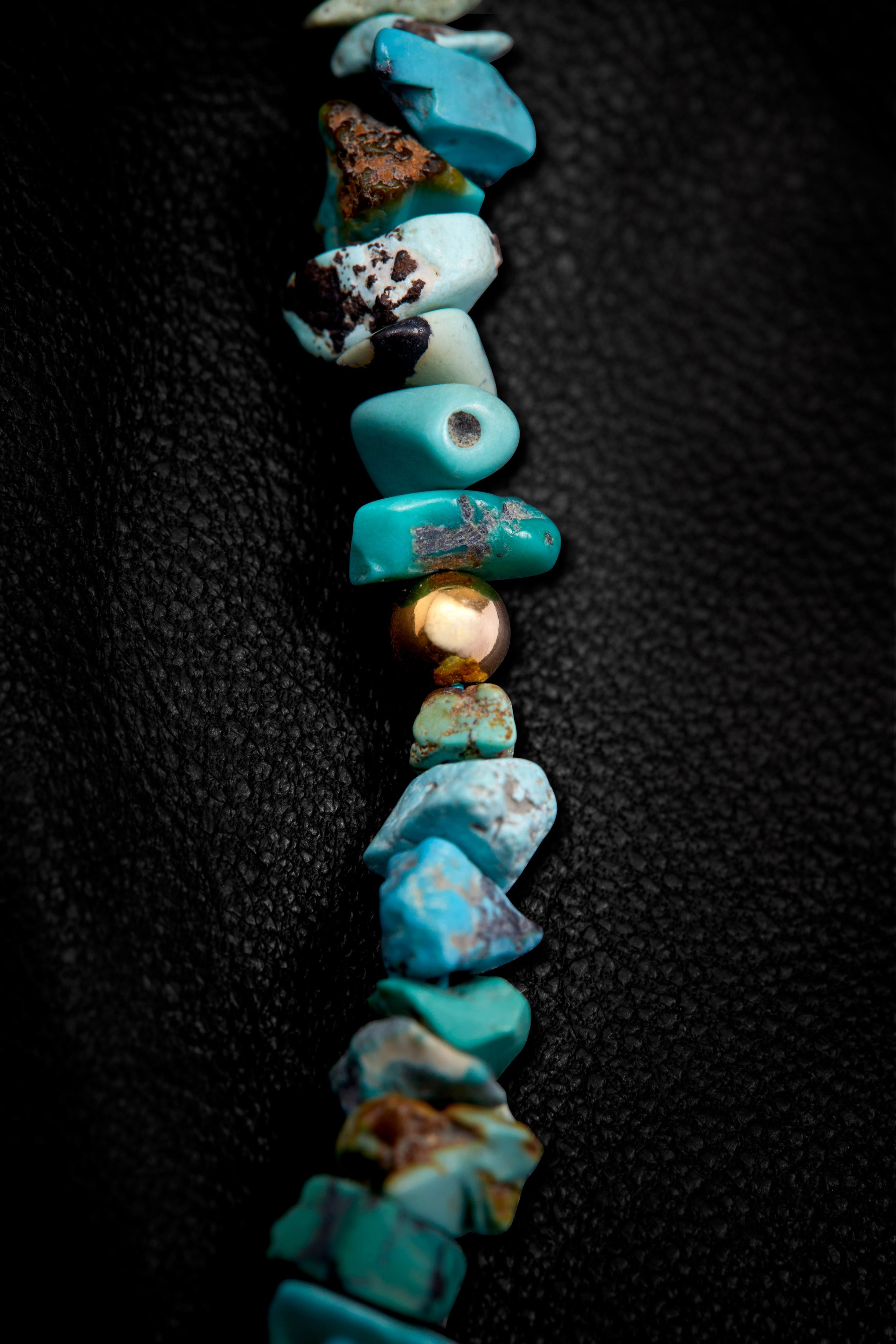 14K GOLD TURQUOISE NECKLACE