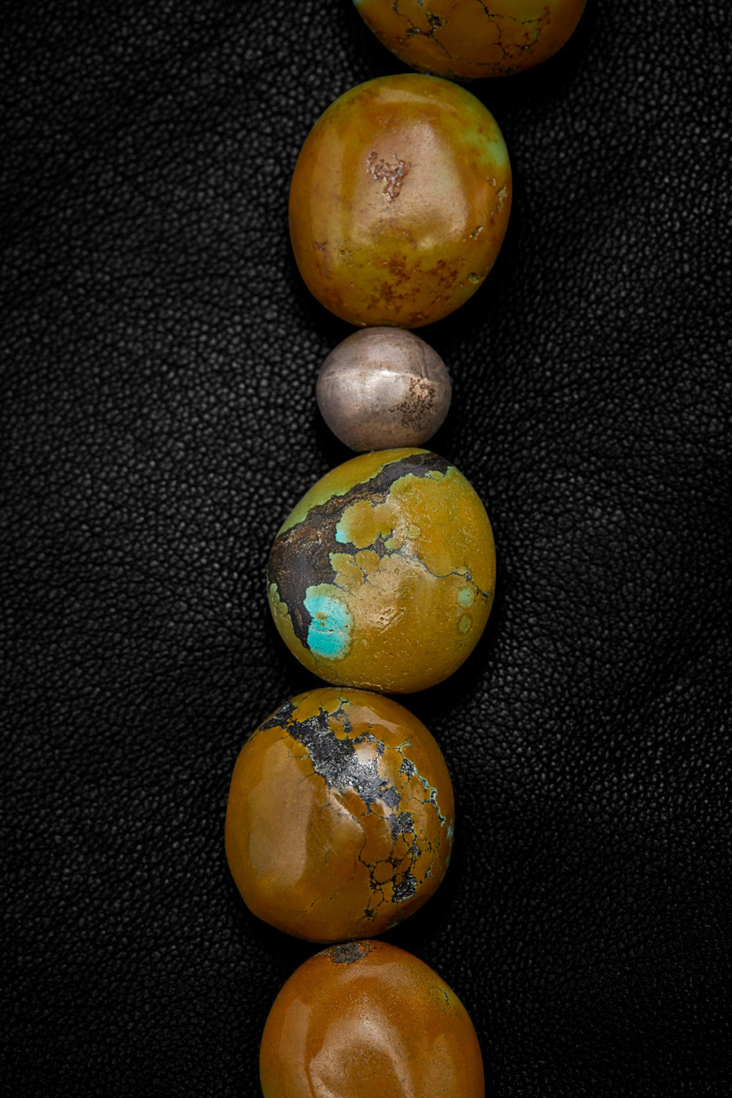 ELECTRIC TURQUOISE-BROWN AND OLIVE NECKLACE