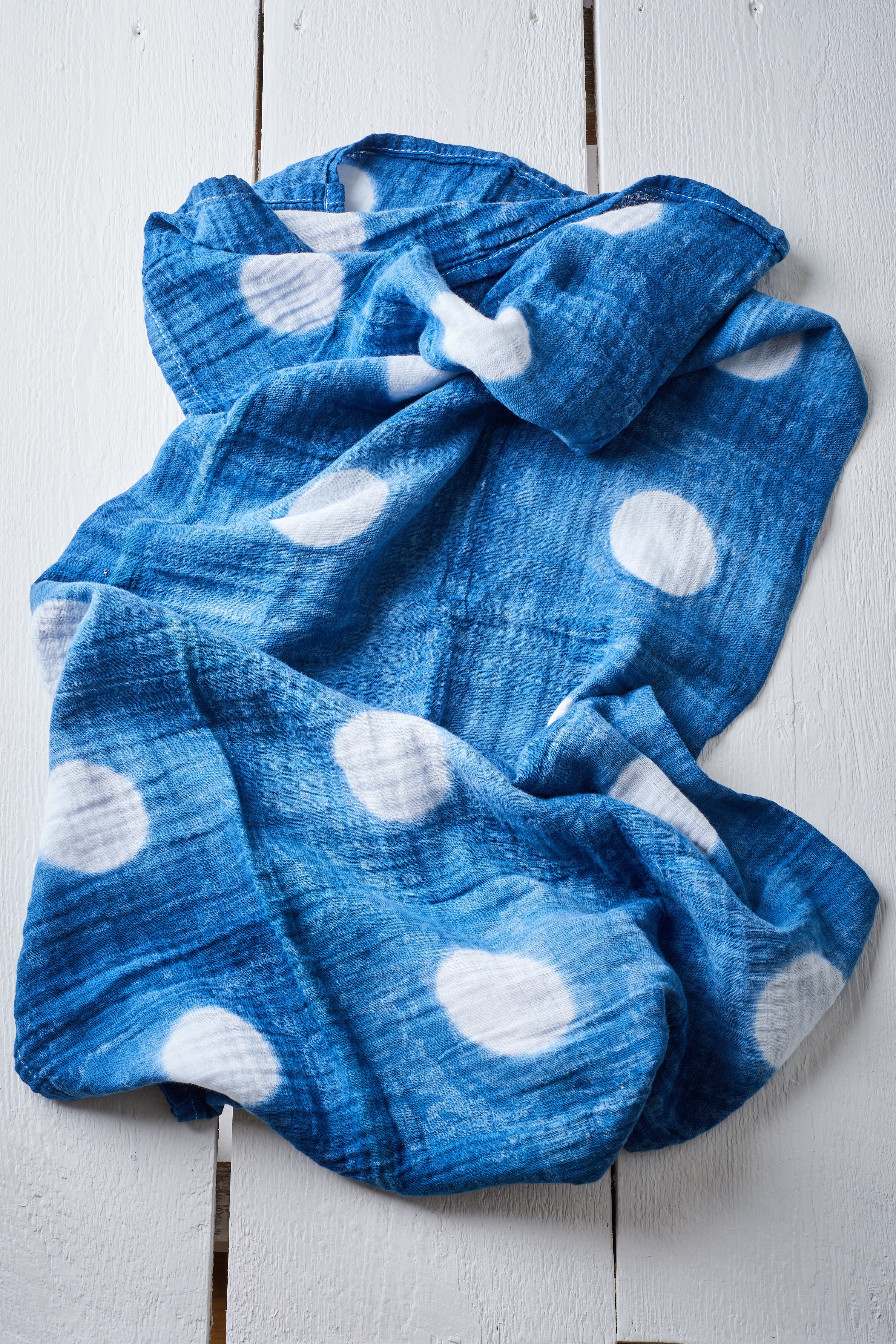 SHIBORI MOONS ORGANIC BABY SWADDLE BLANKET