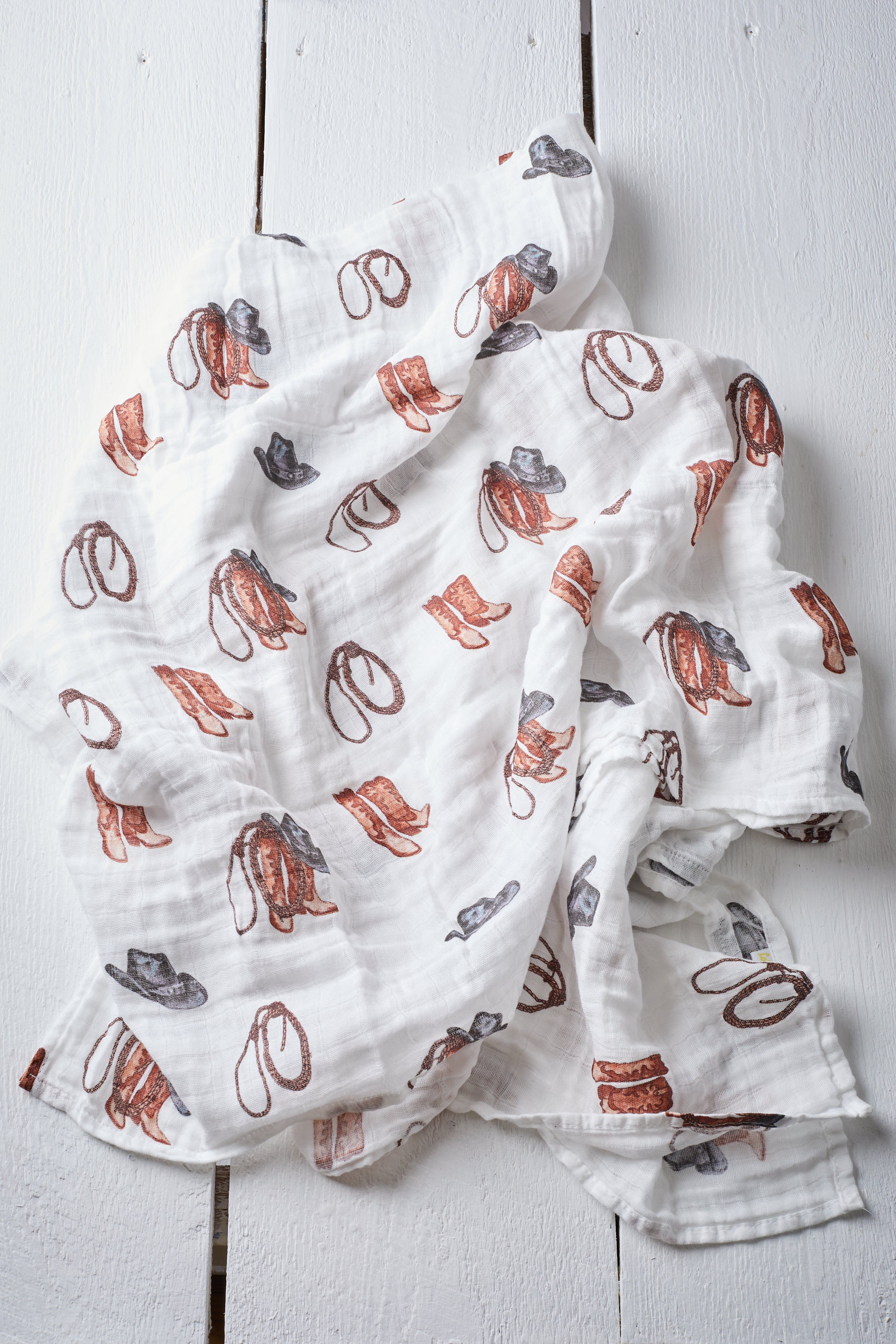 Life is Better in Boots Western Swaddle Blanket