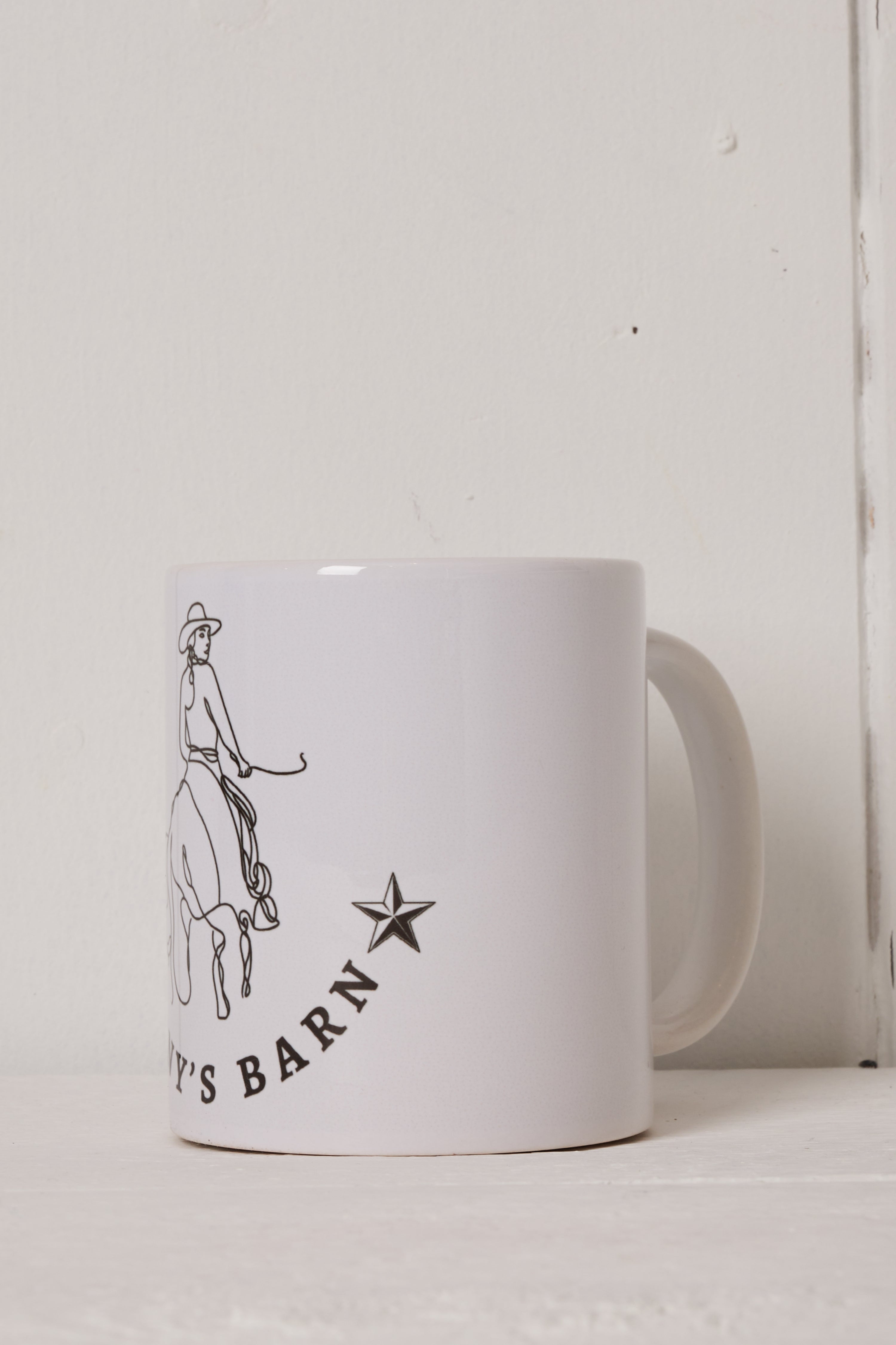 JENNY’S BARN COFFEE MUG - BLACK