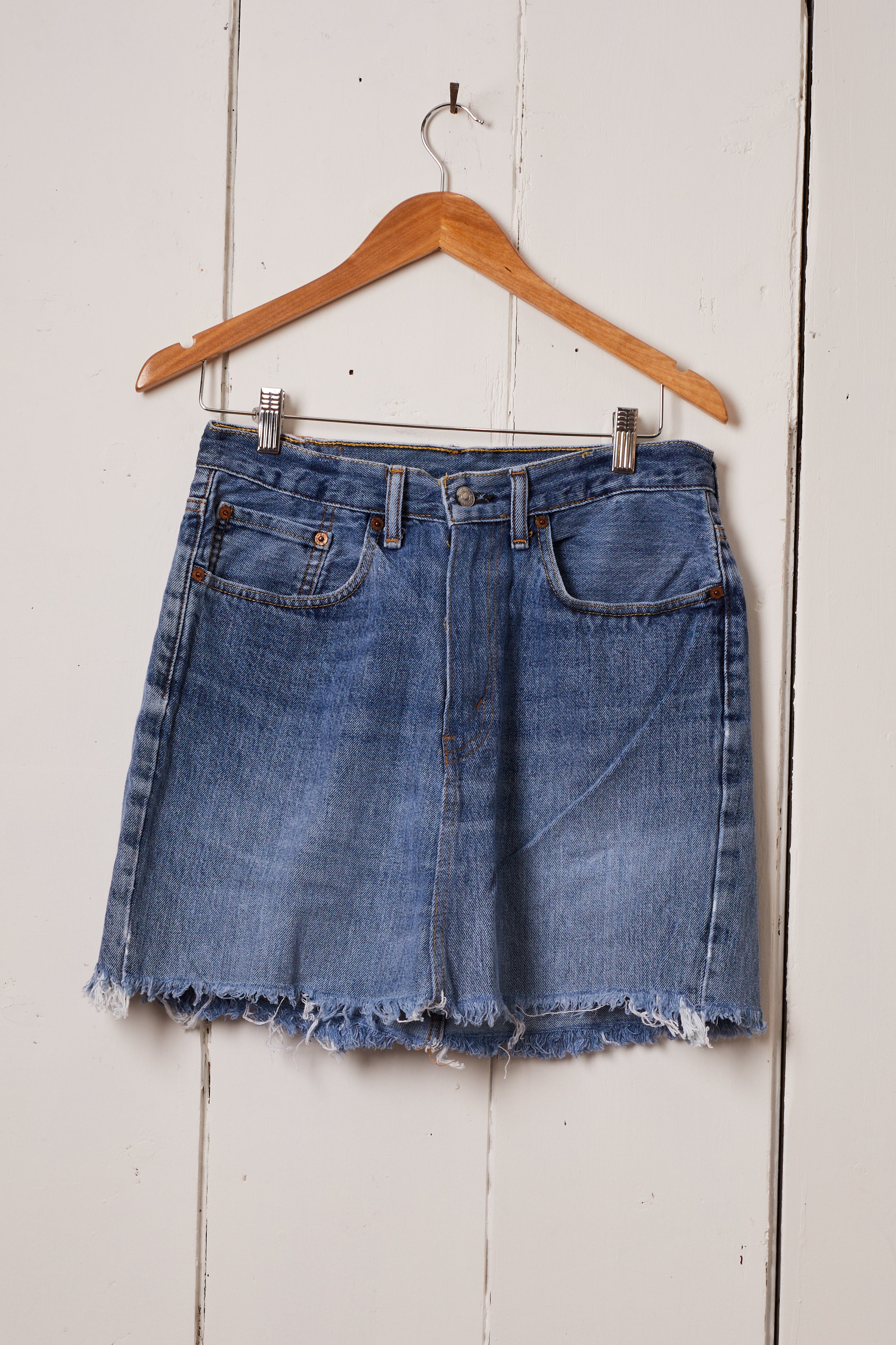 BLUE DENIM RUGGED JEAN SKIRT - LEVIS