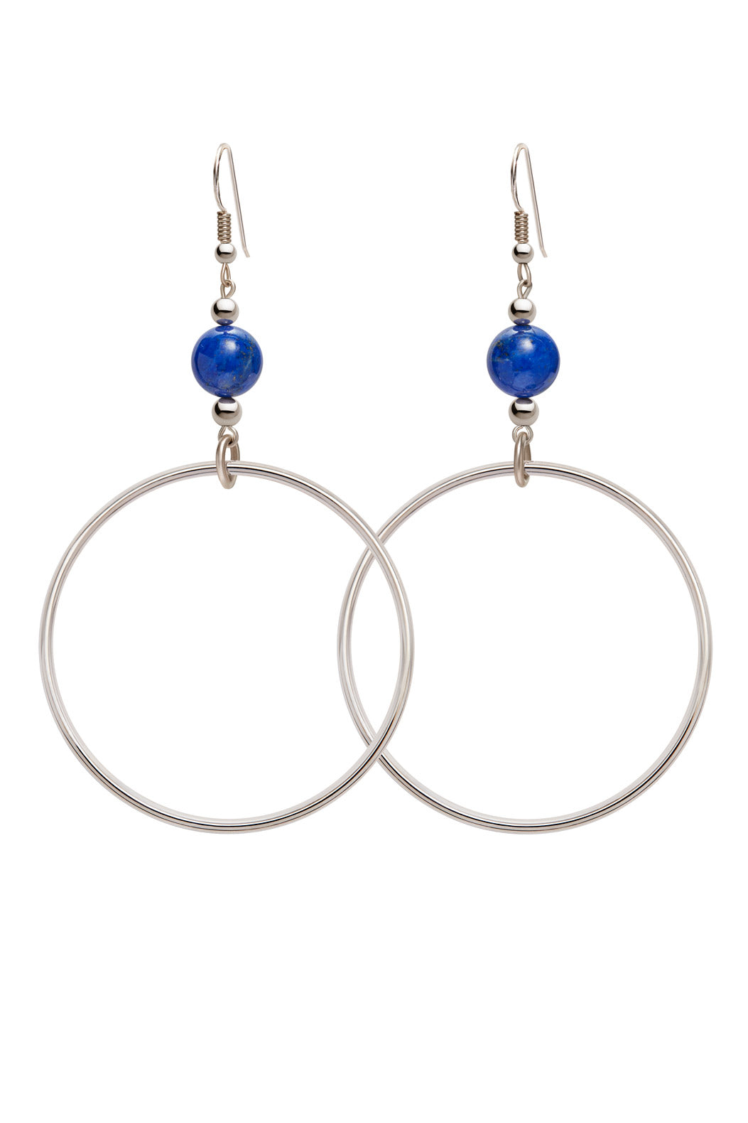 LAPIS CLASSIC STERLING SILVER HOOP EARRINGS