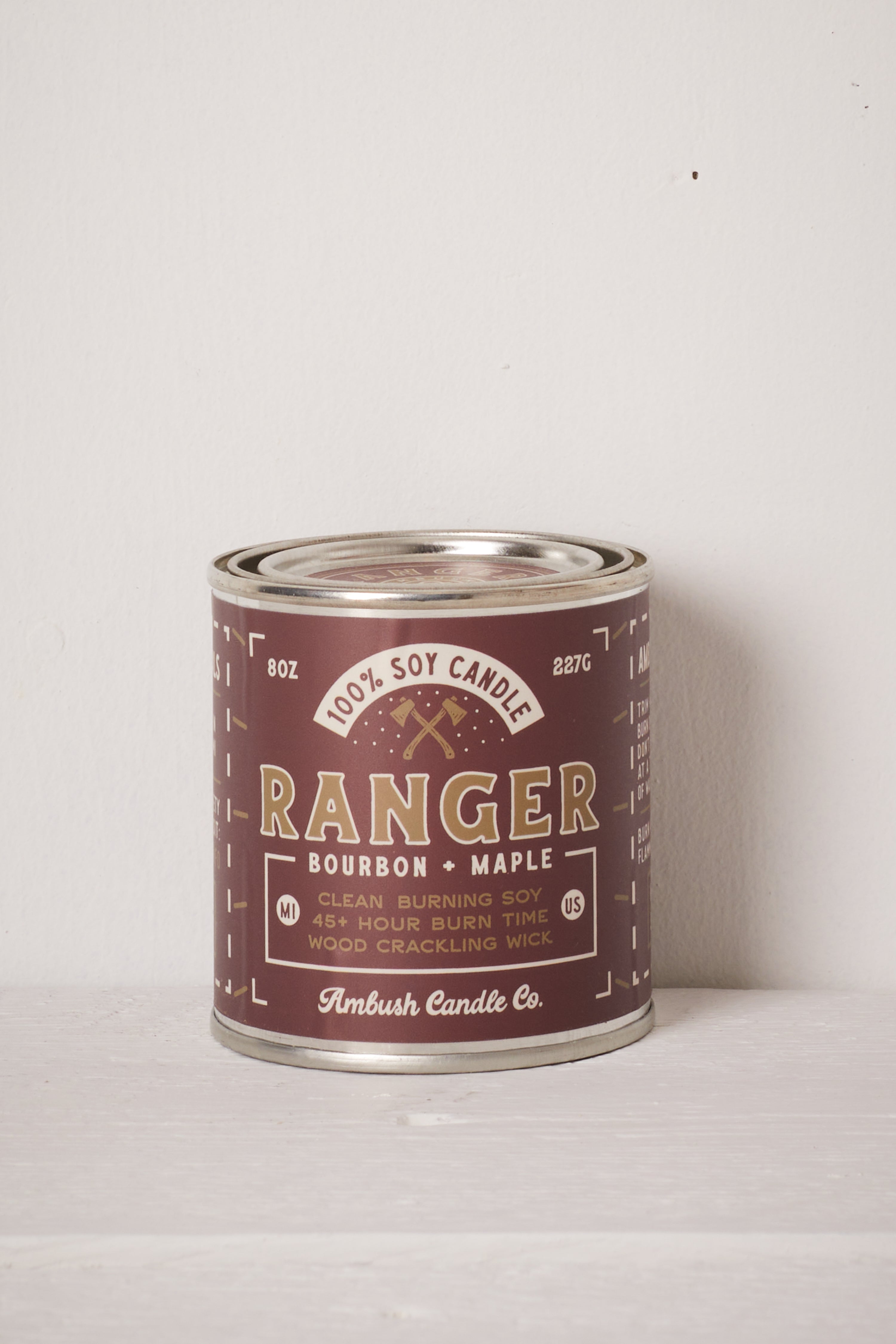 RANGER SOY CANDLE - BOURBON AND MAPLE
