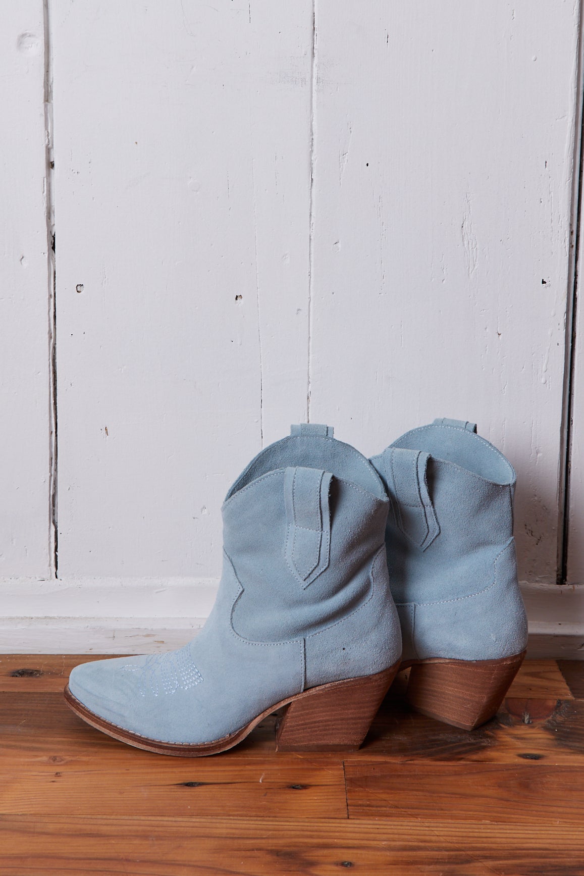 SKY BLUE TEXAN SHORT COWBOY BOOTS