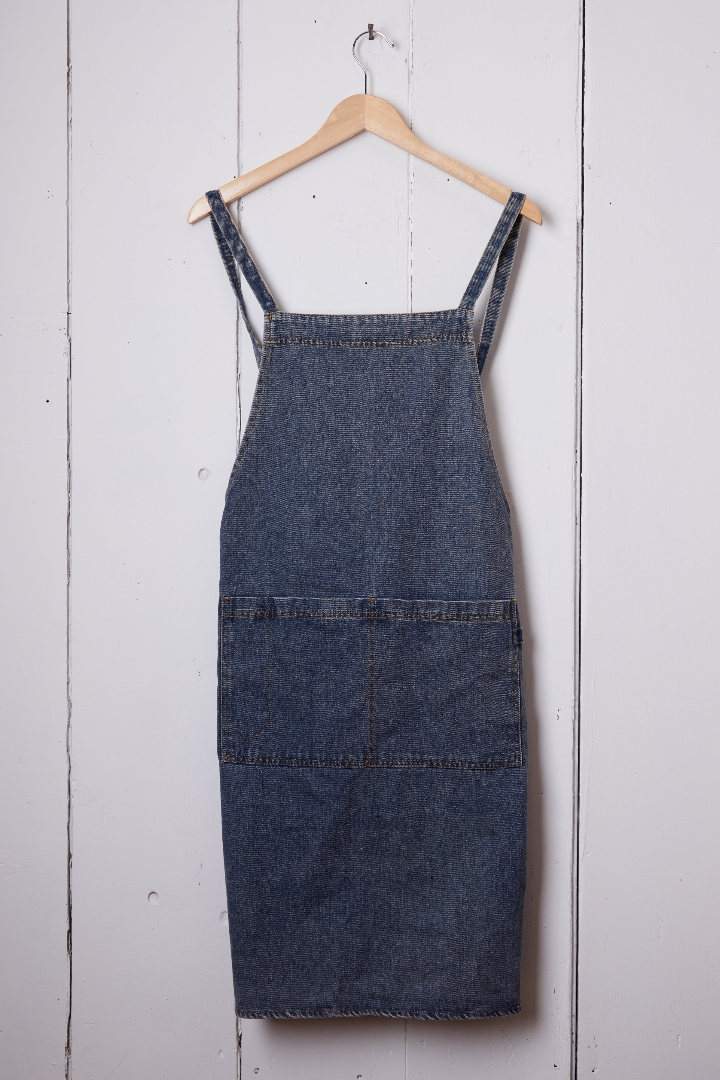 WASHED DENIM APRON