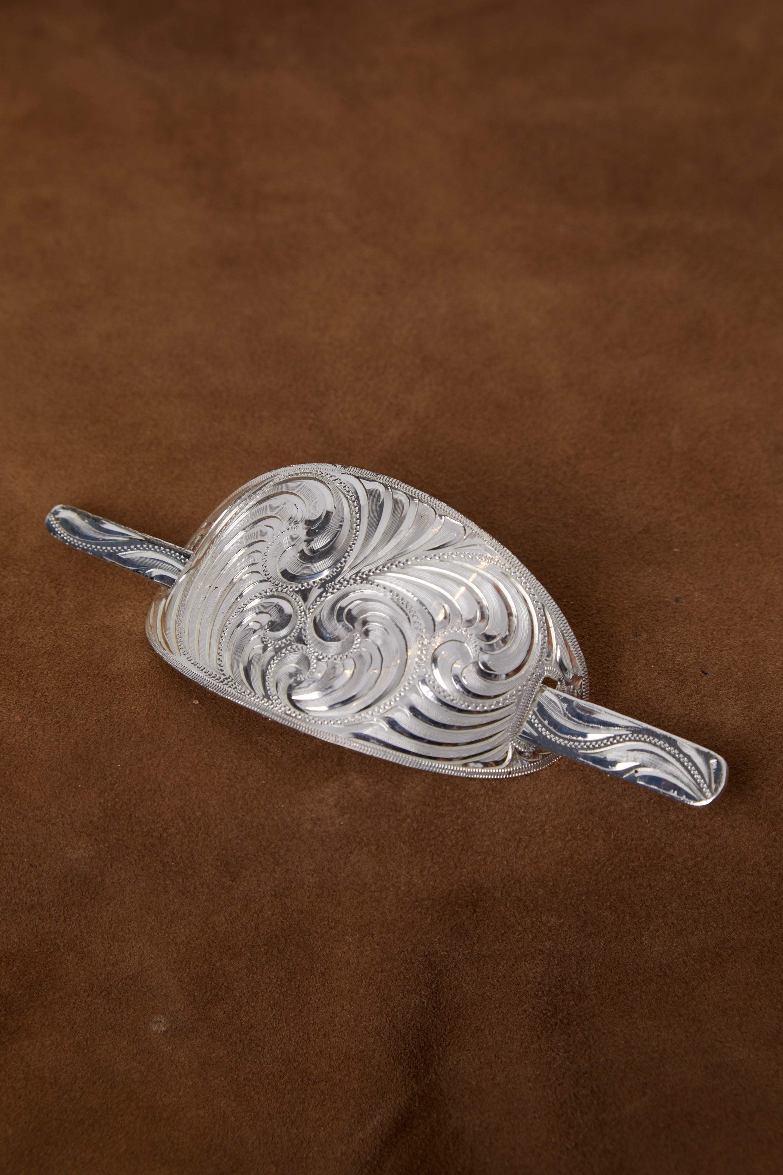 WESTERN OVAL SILVER  HAIR PIN